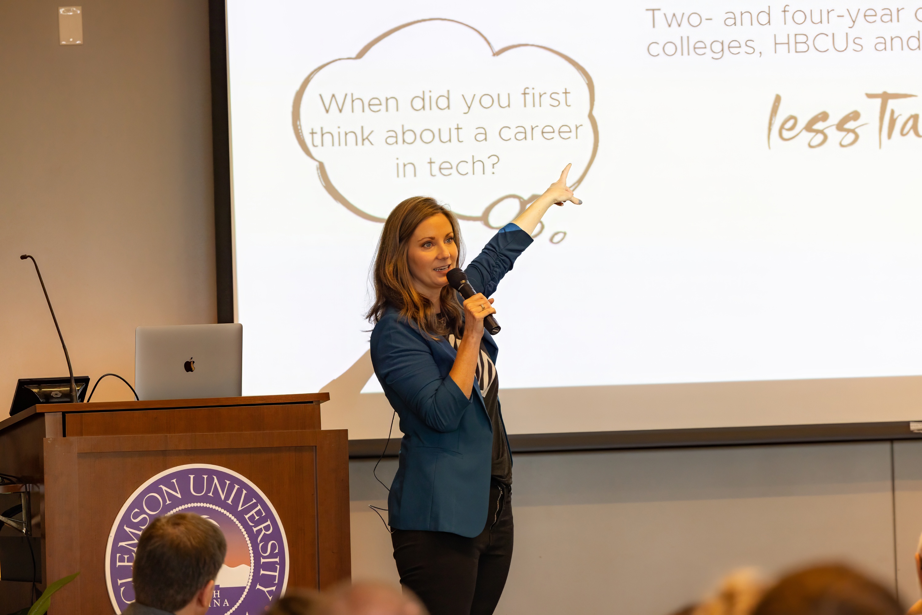 Lelia King speaking at the 2023 Carolina Code Conference