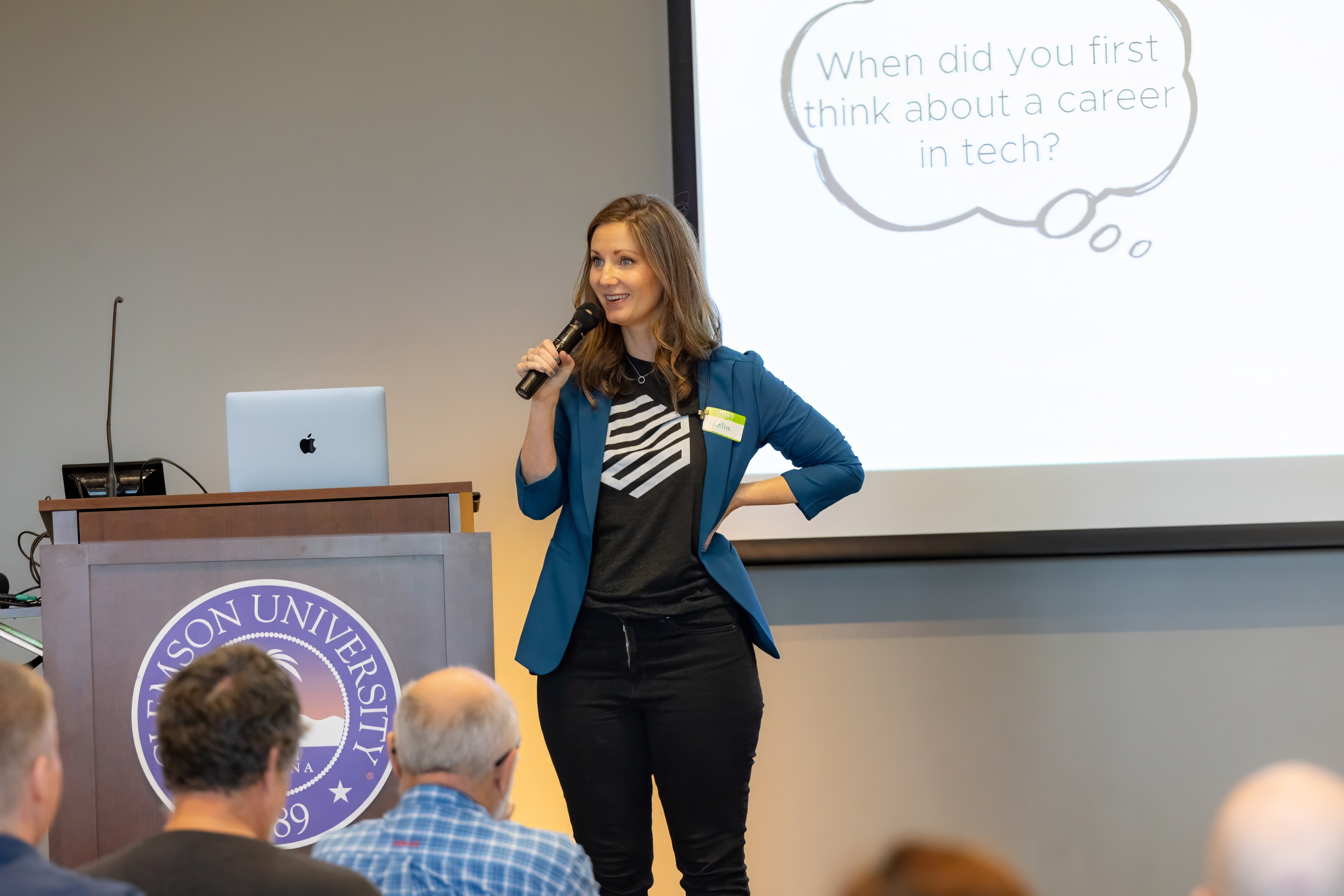 Lelia King speaking at the 2023 Carolina Code Conference
