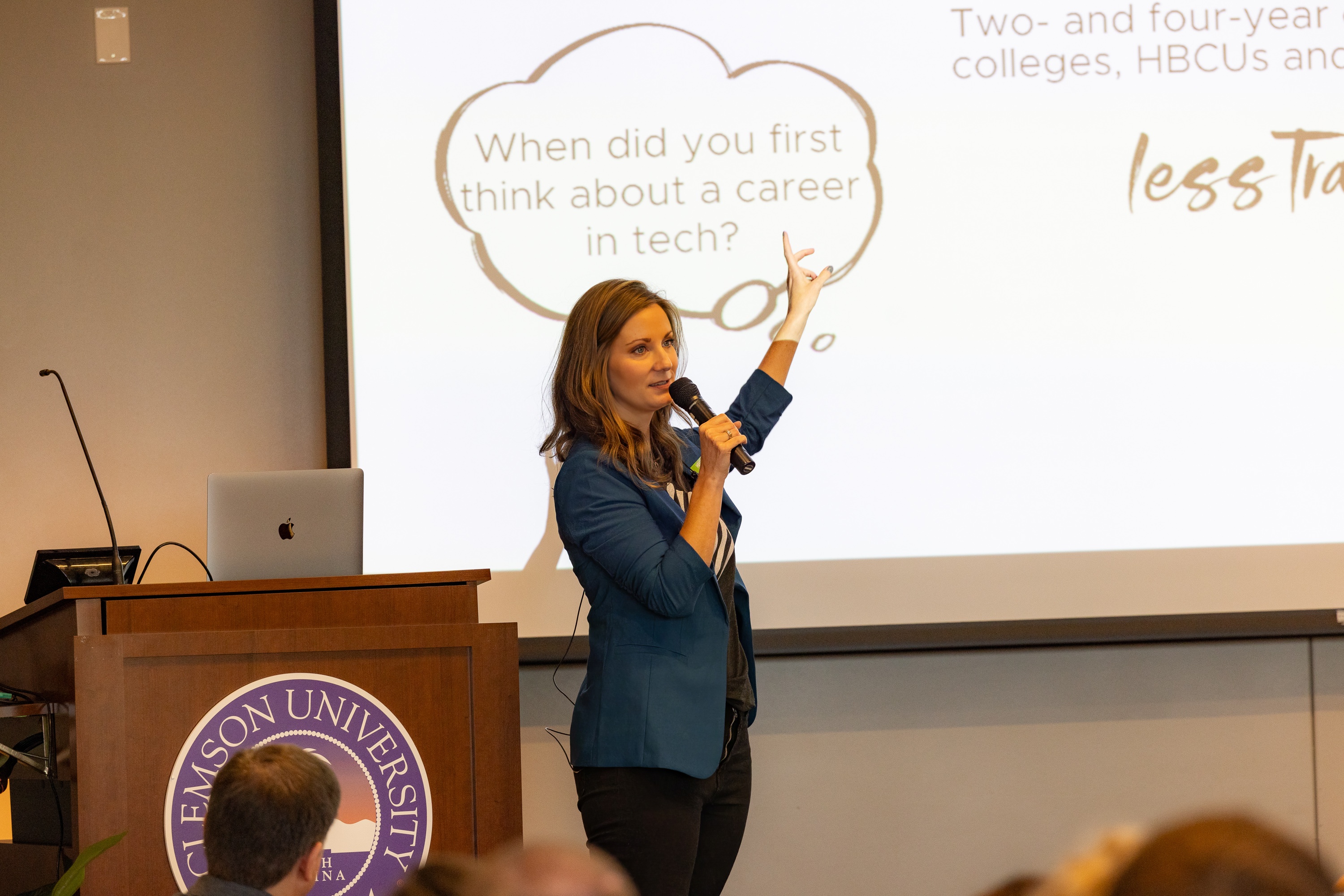 Lelia King speaking at the 2023 Carolina Code Conference