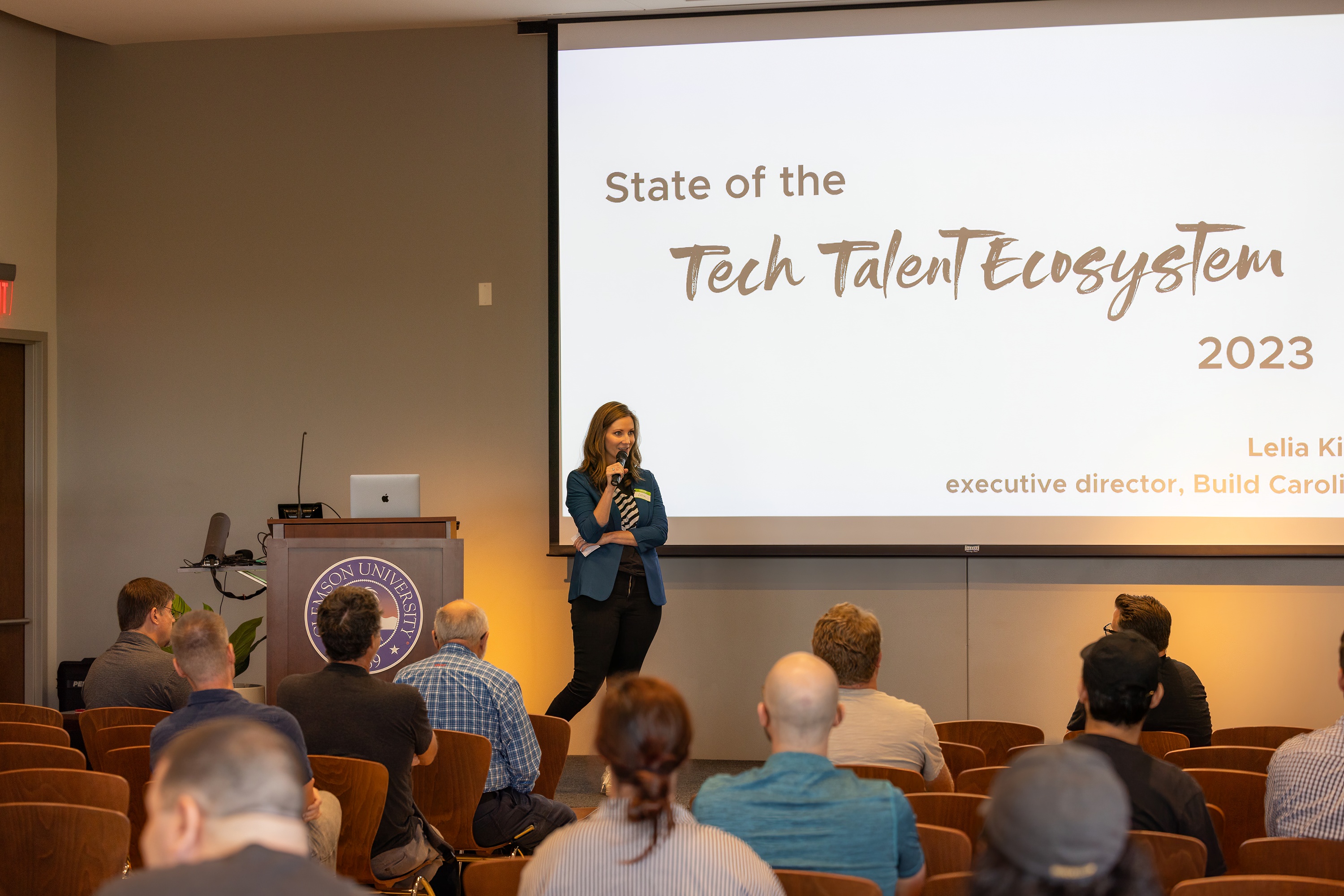 Lelia King speaking at the 2023 Carolina Code Conference