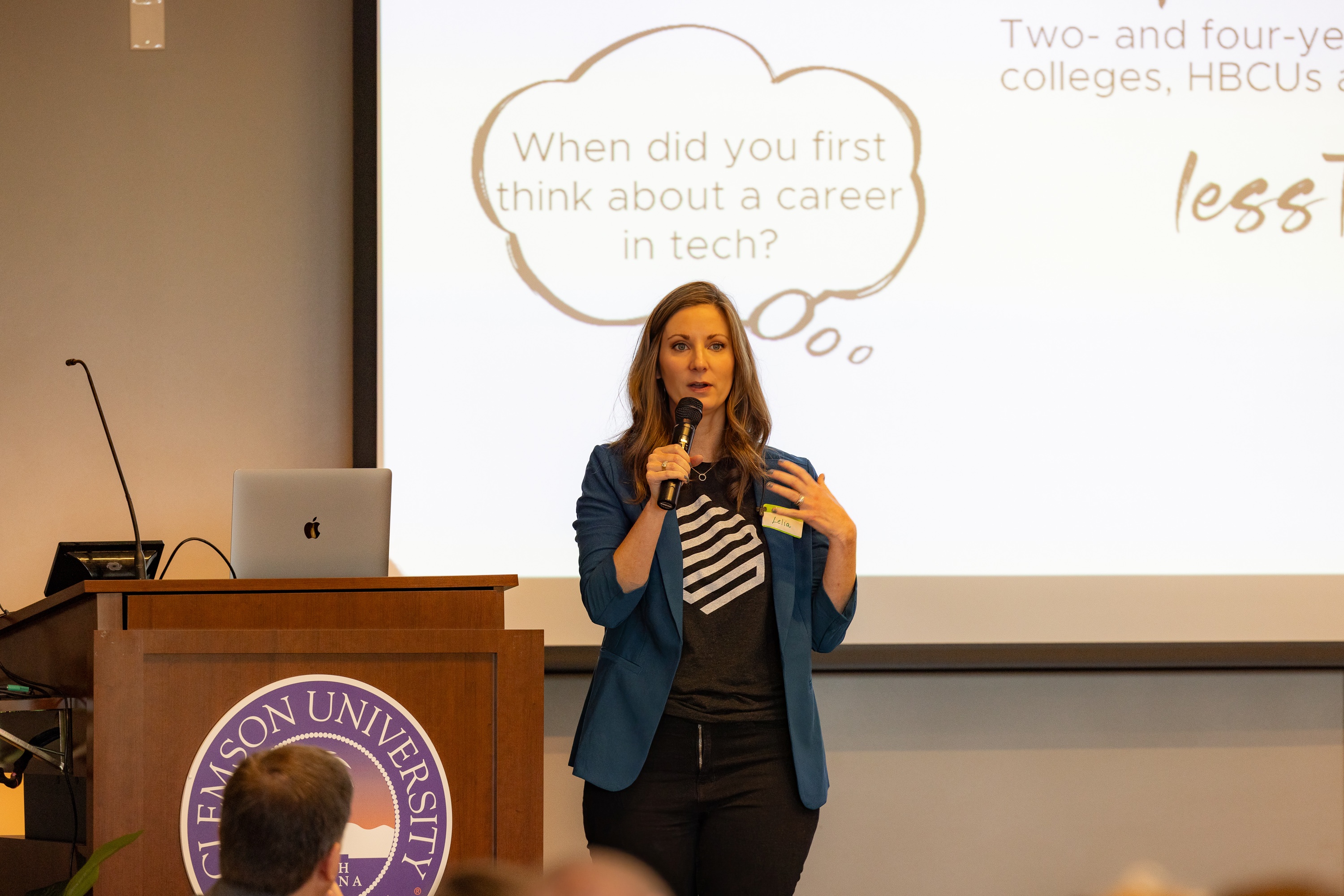Lelia King speaking at the 2023 Carolina Code Conference
