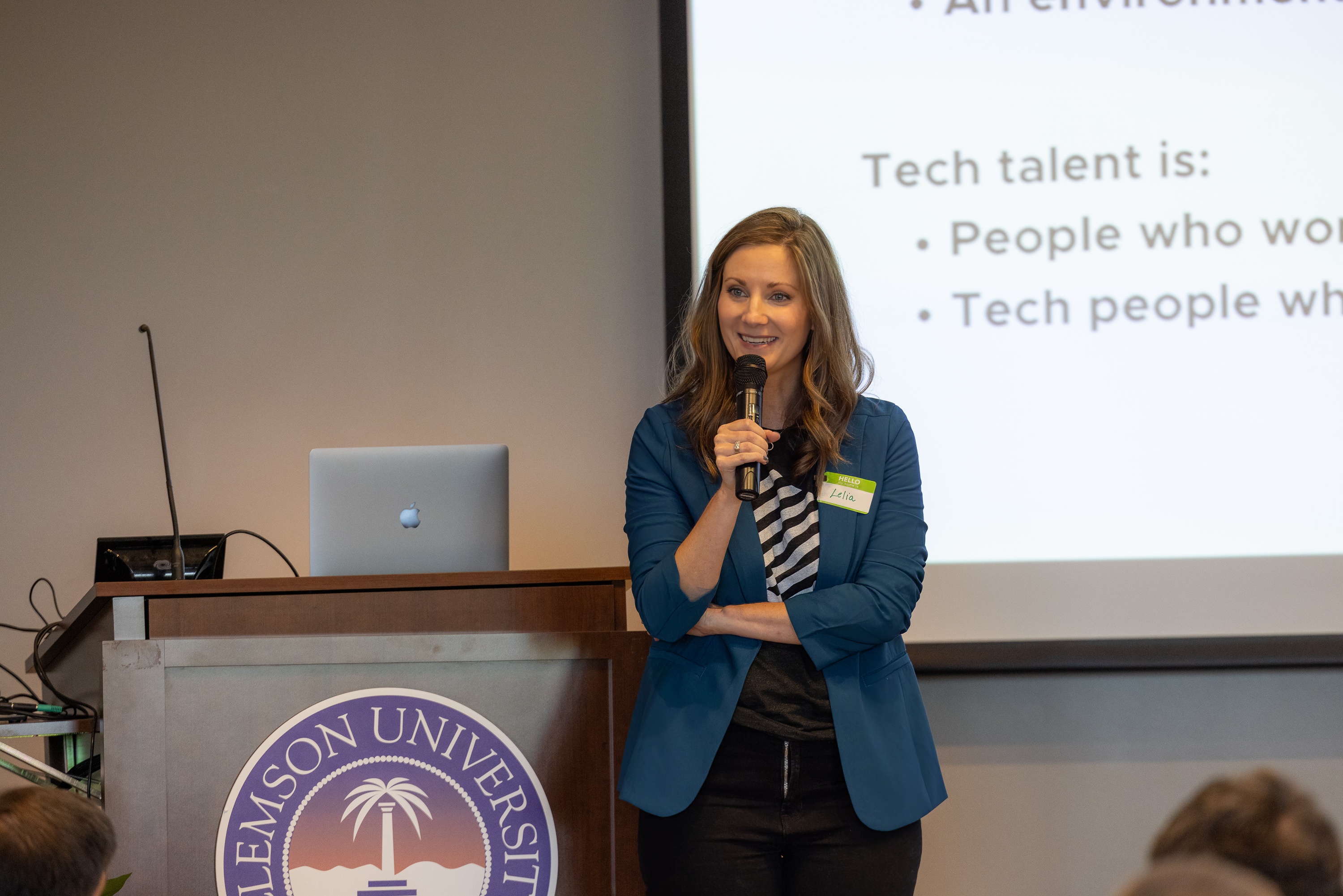 Lelia King speaking at the 2023 Carolina Code Conference