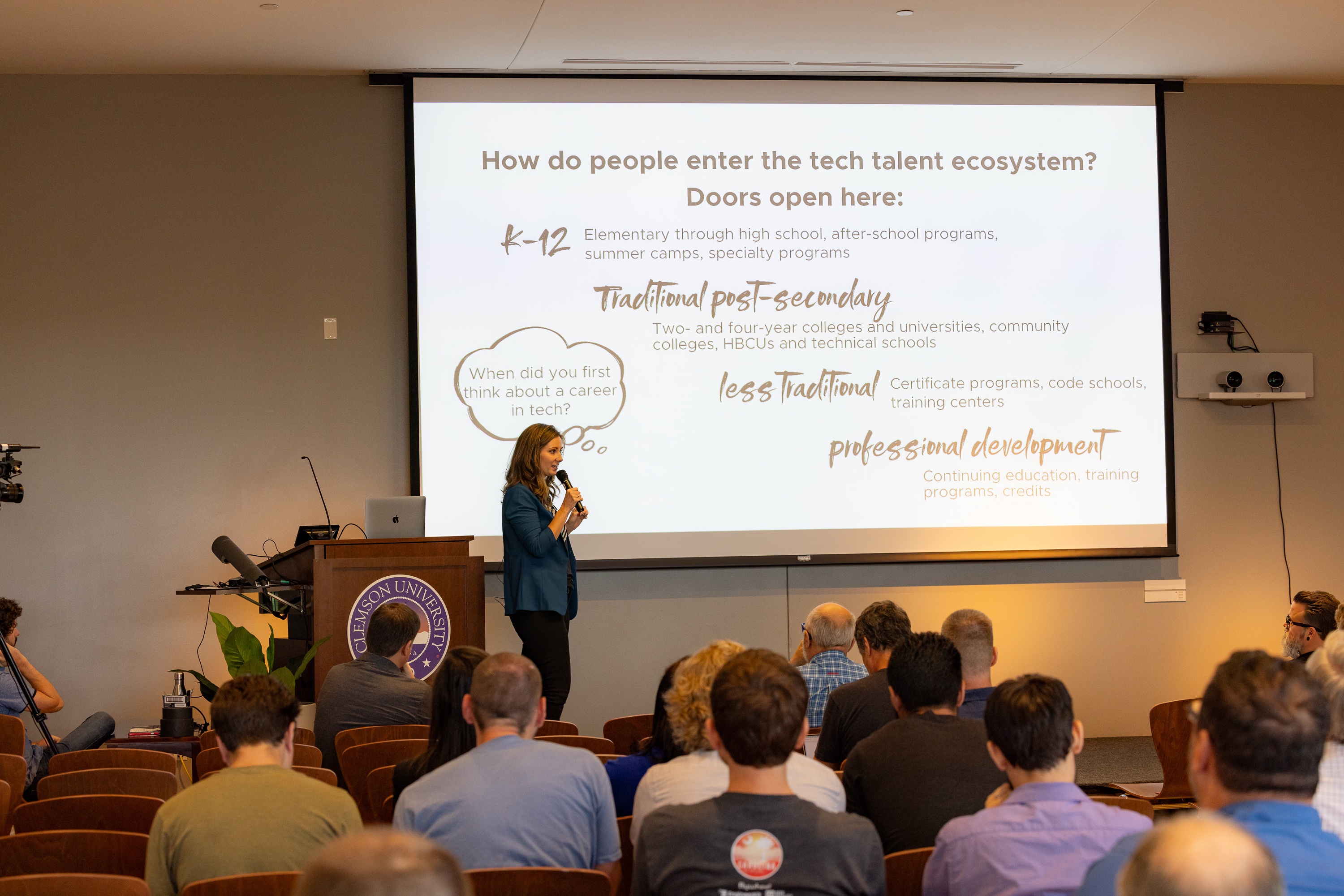 Lelia King speaking at the 2023 Carolina Code Conference