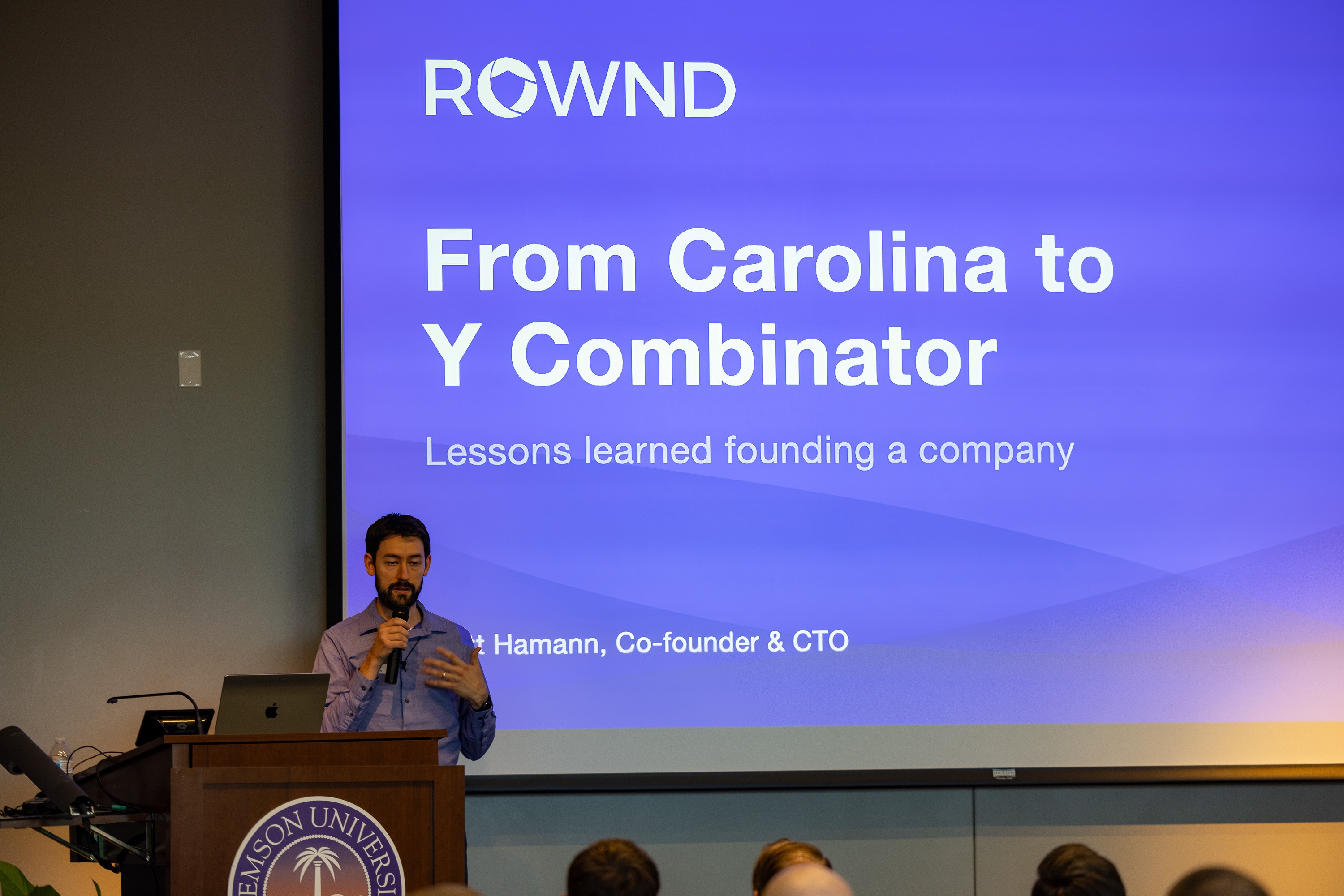 Matt Hamann speaking at the 2023 Carolina Code Conference