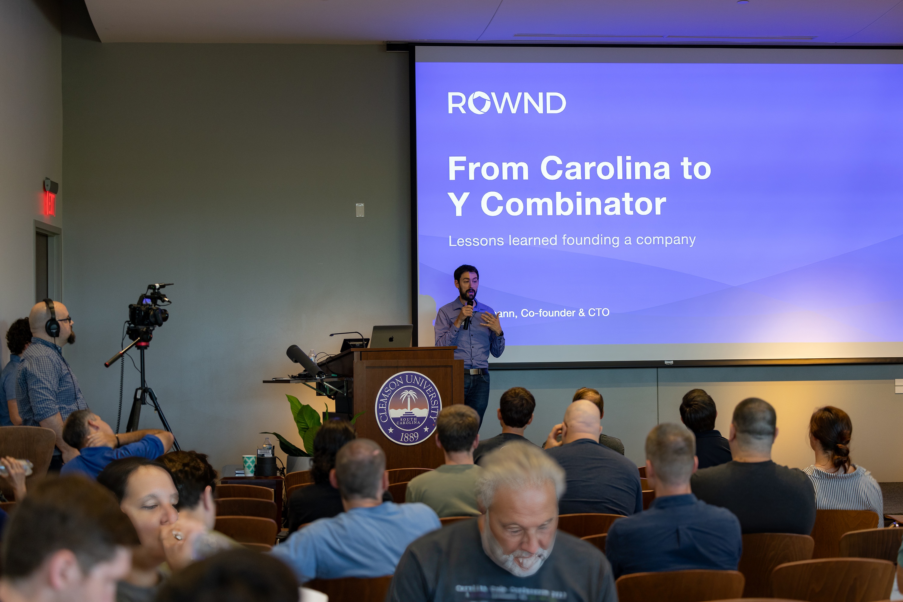 Matt Hamann speaking at the 2023 Carolina Code Conference