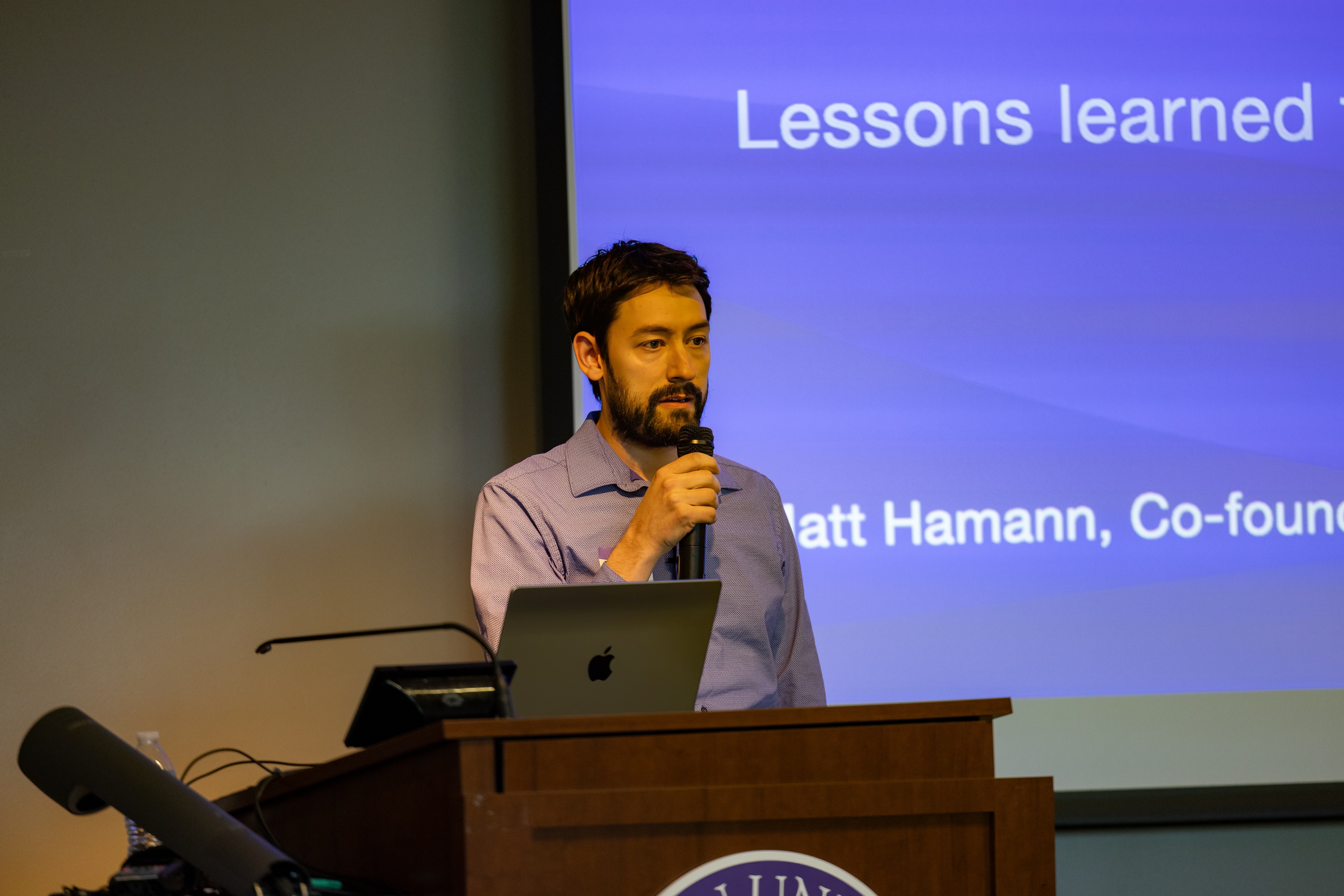 Matt Hamann speaking at the 2023 Carolina Code Conference