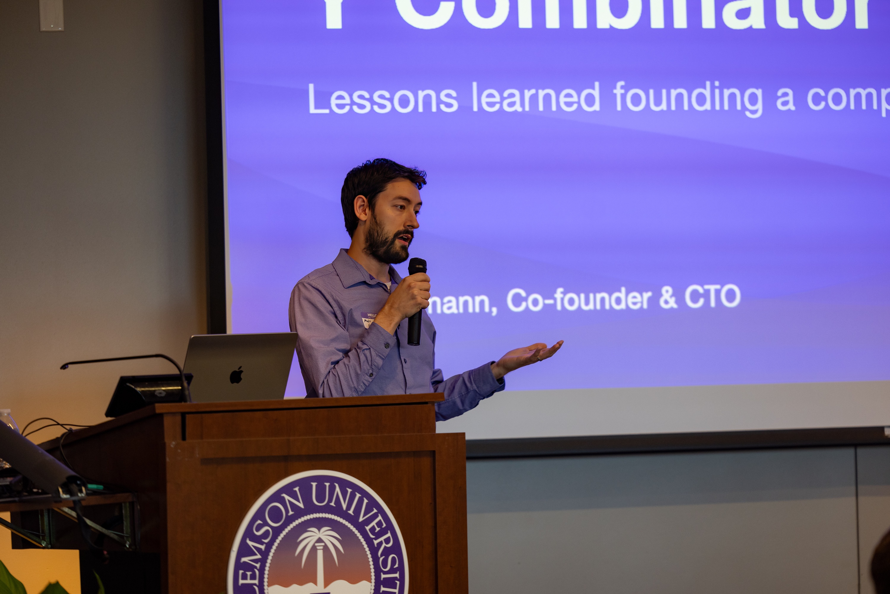 Matt Hamann speaking at the 2023 Carolina Code Conference