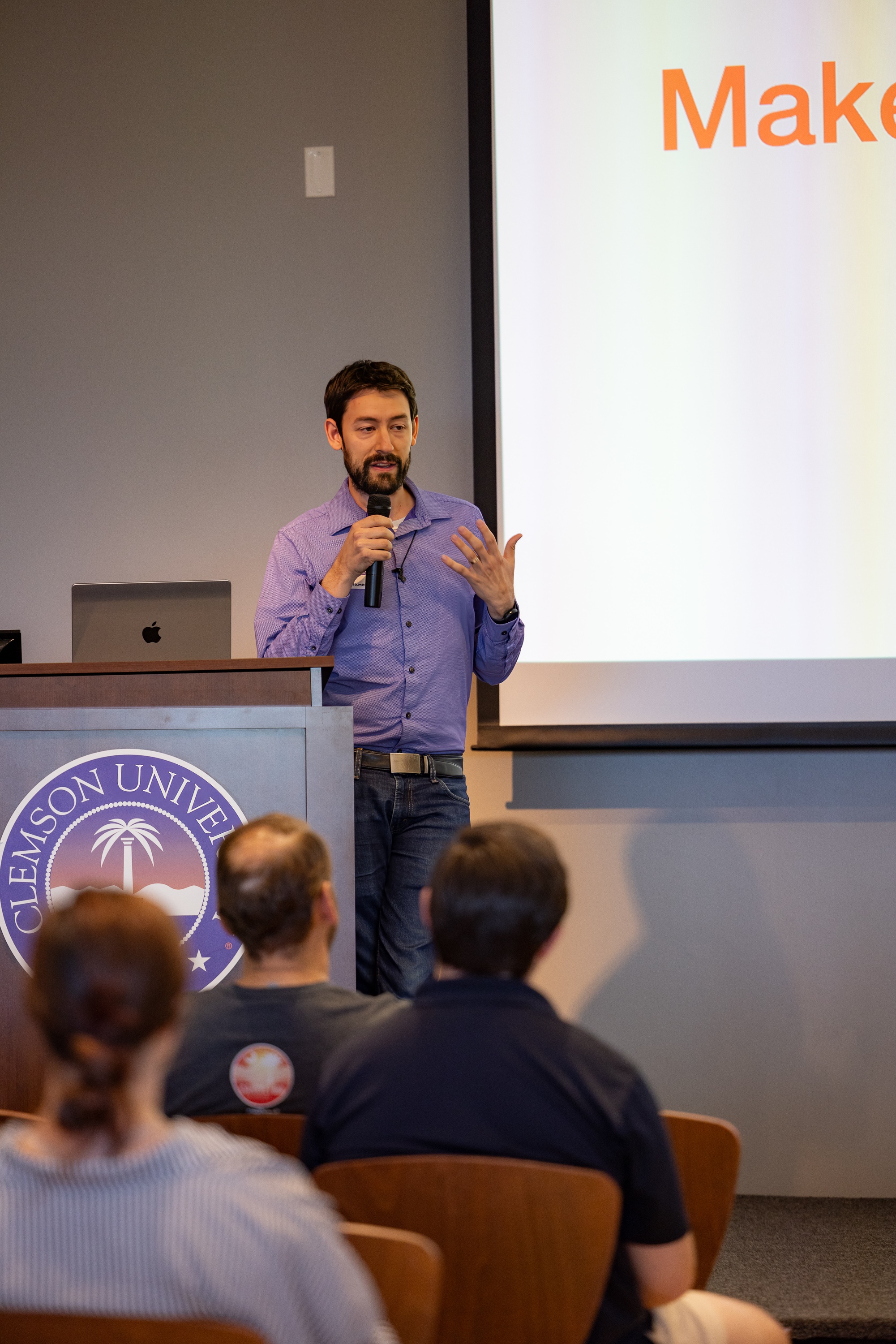 Matt Hamann speaking at the 2023 Carolina Code Conference