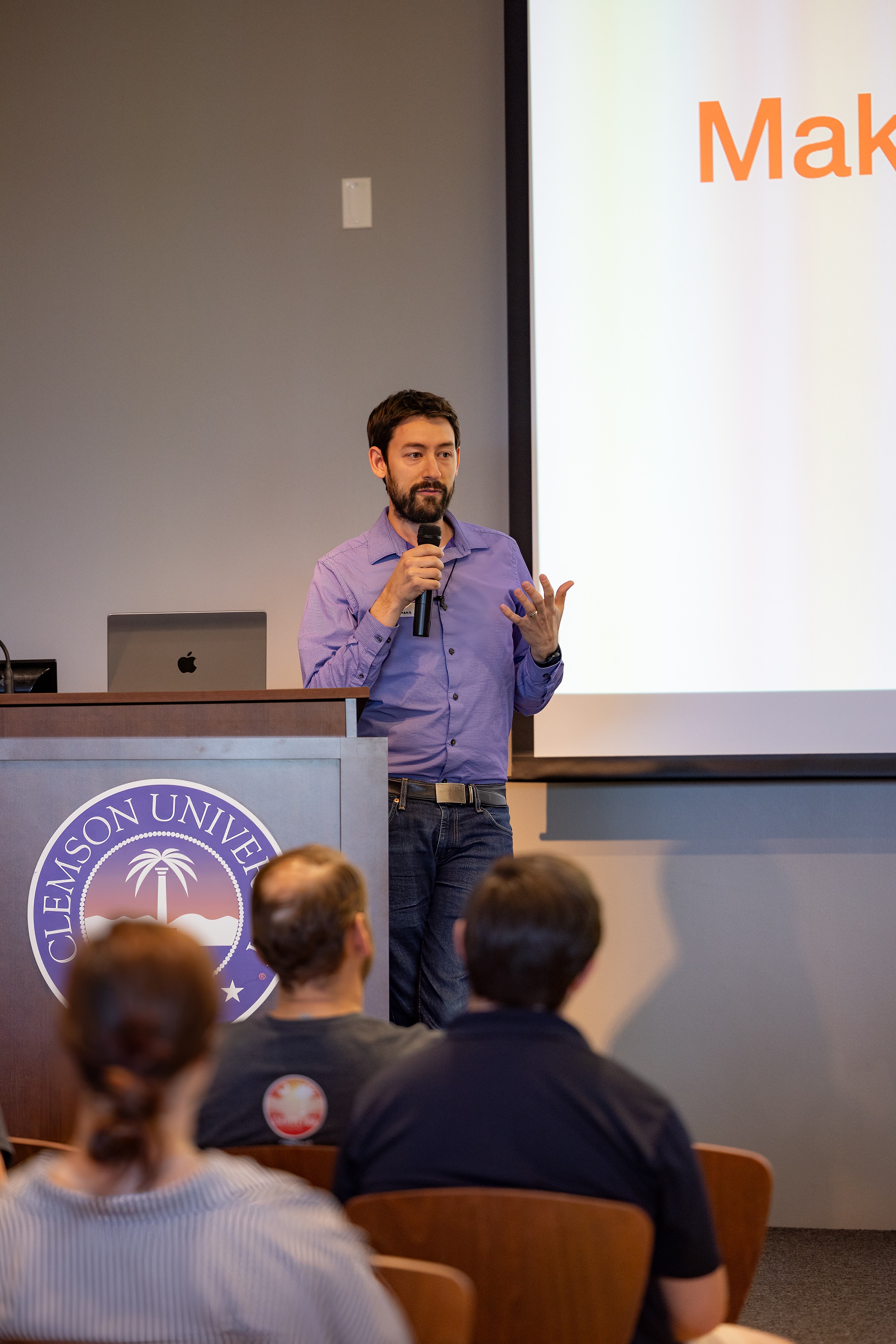 Matt Hamann speaking at the 2023 Carolina Code Conference