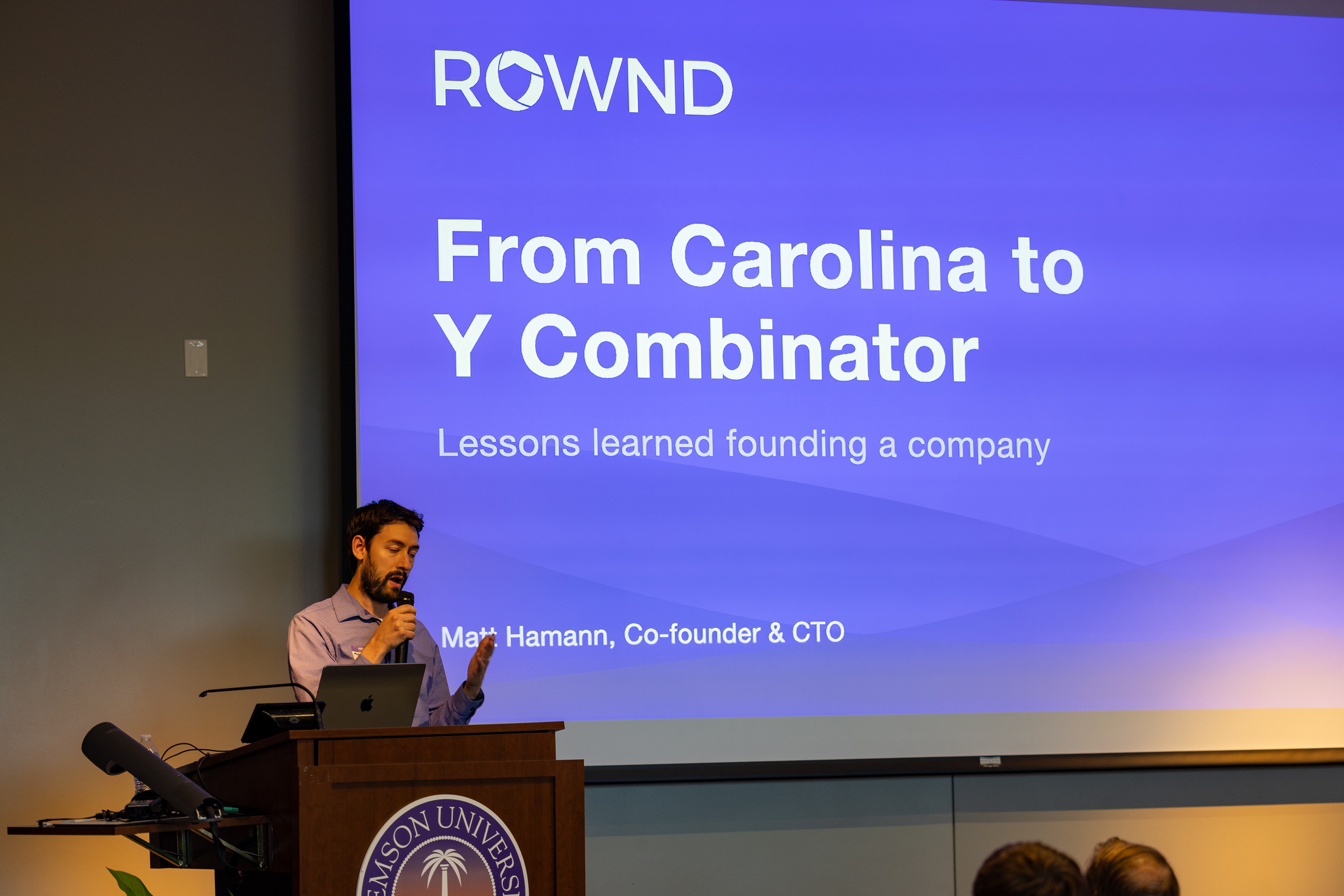 Matt Hamann speaking at the 2023 Carolina Code Conference
