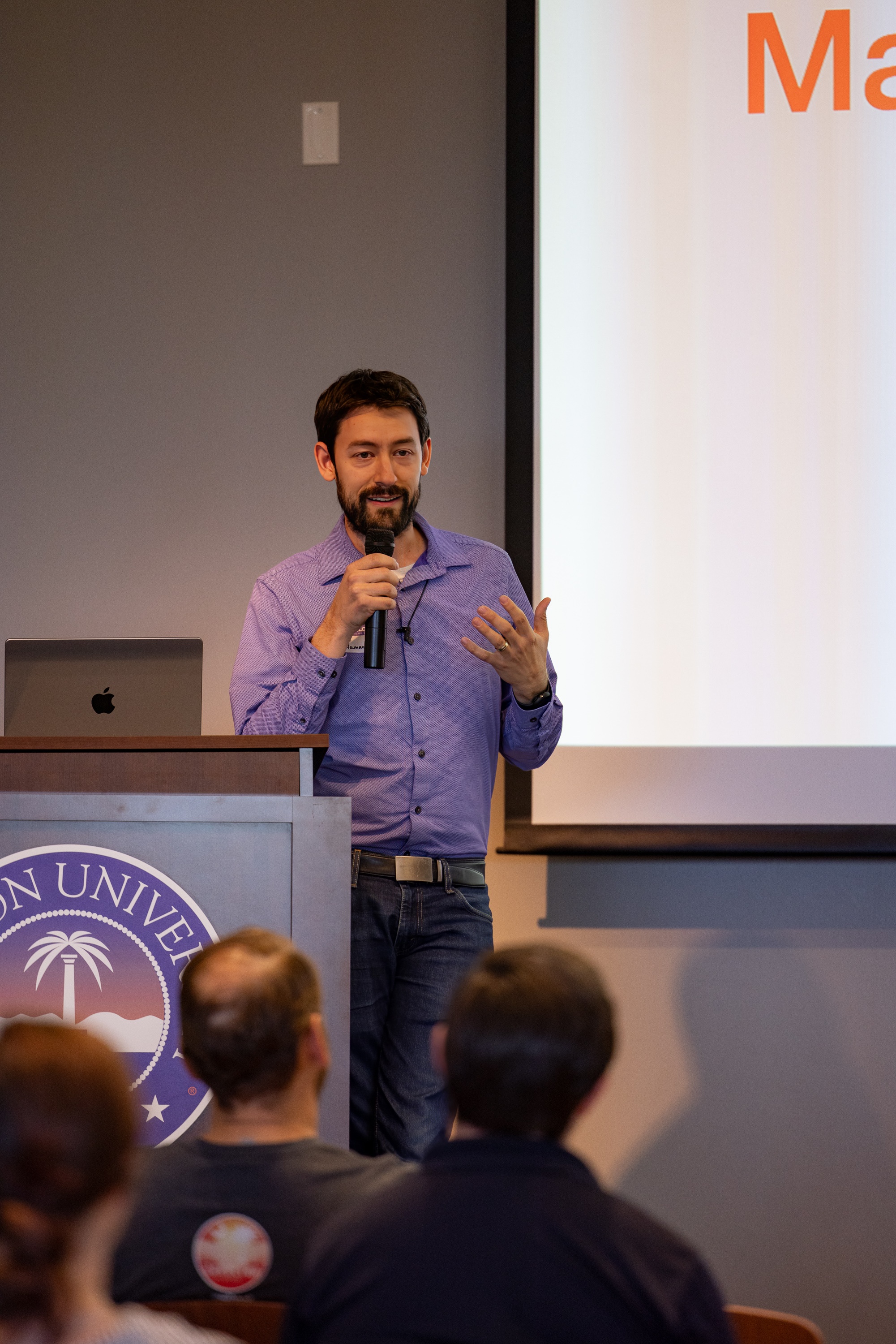 Matt Hamann speaking at the 2023 Carolina Code Conference