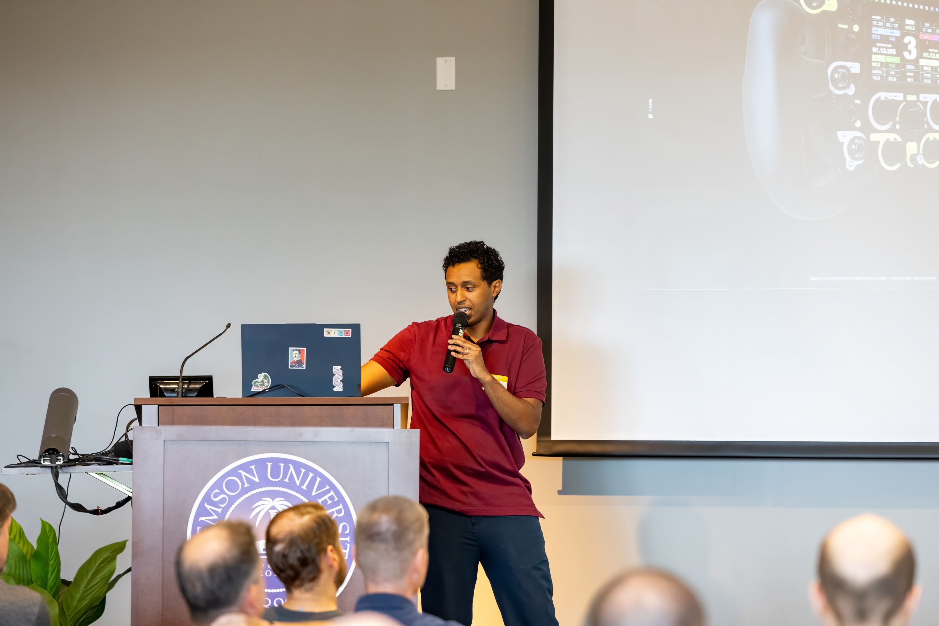 Nate Argaw speaking at the 2023 Carolina Code Conference