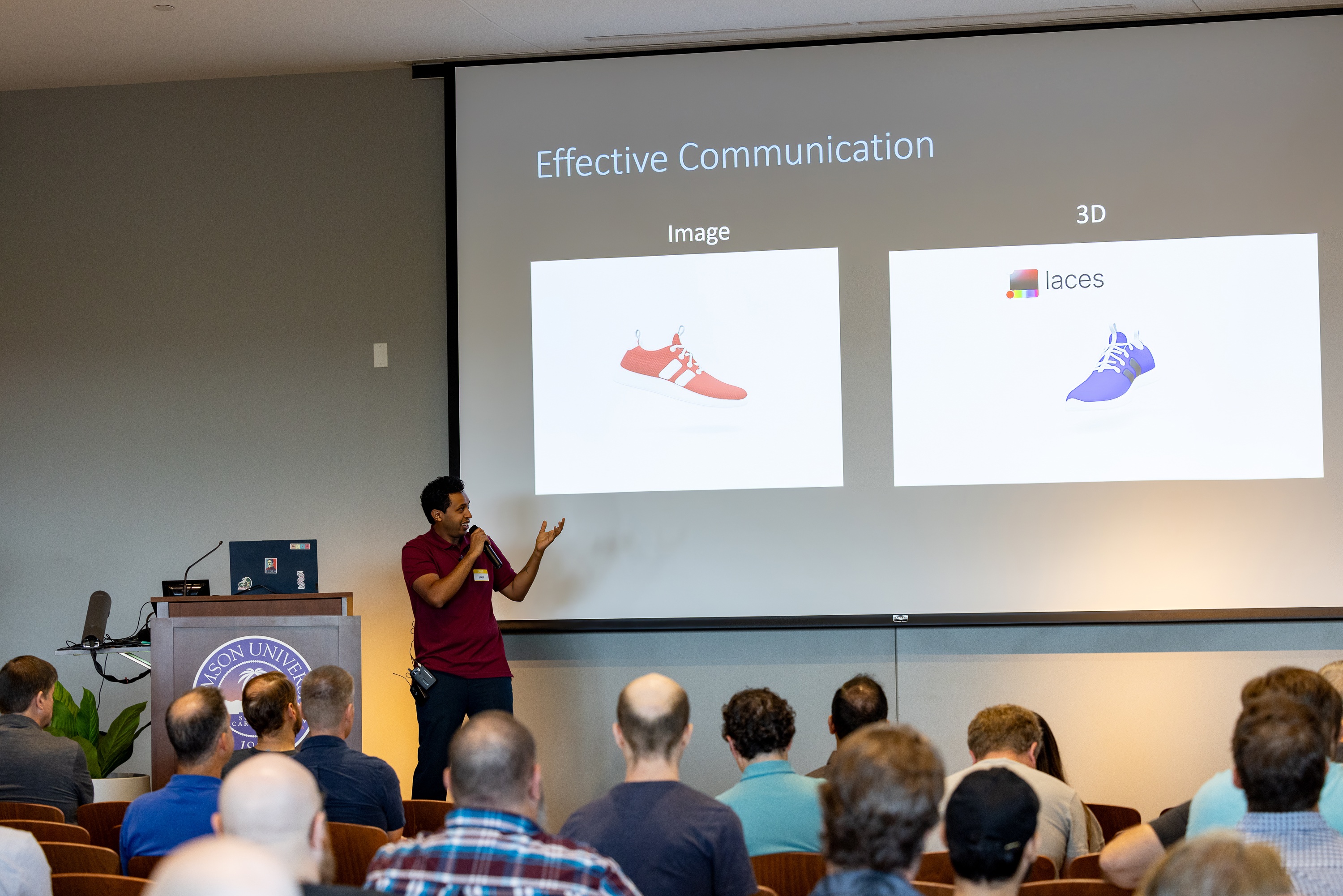 Nate Argaw speaking at the 2023 Carolina Code Conference