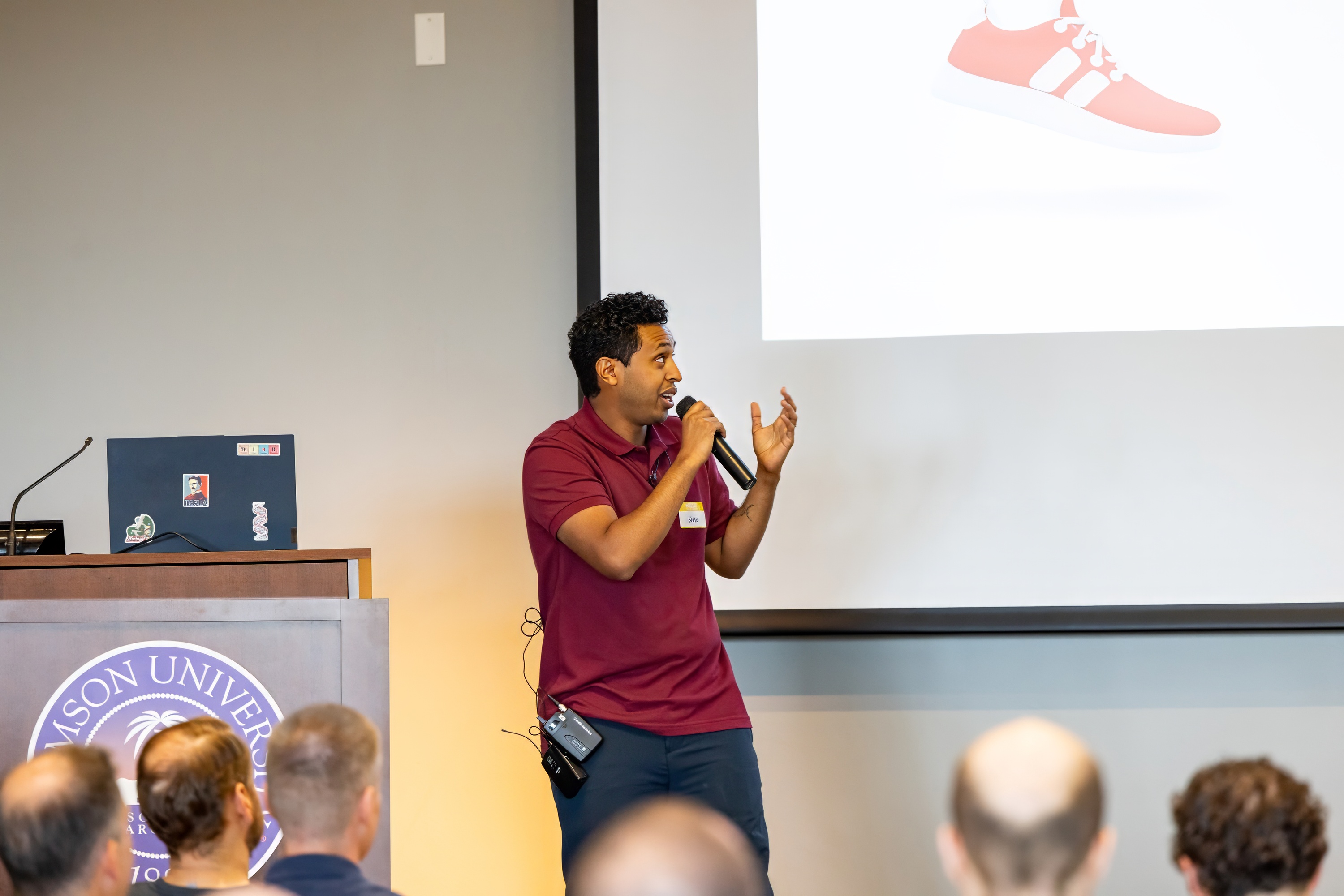 Nate Argaw speaking at the 2023 Carolina Code Conference
