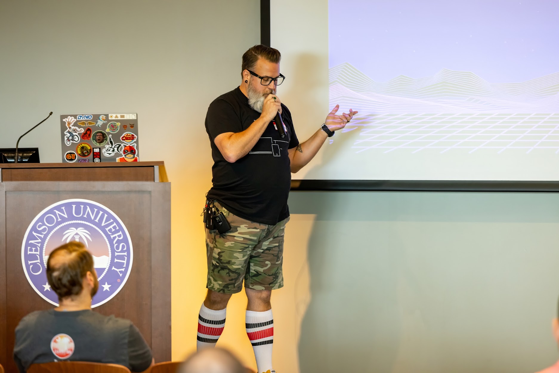 Sean Reid speaking at the 2023 Carolina Code Conference