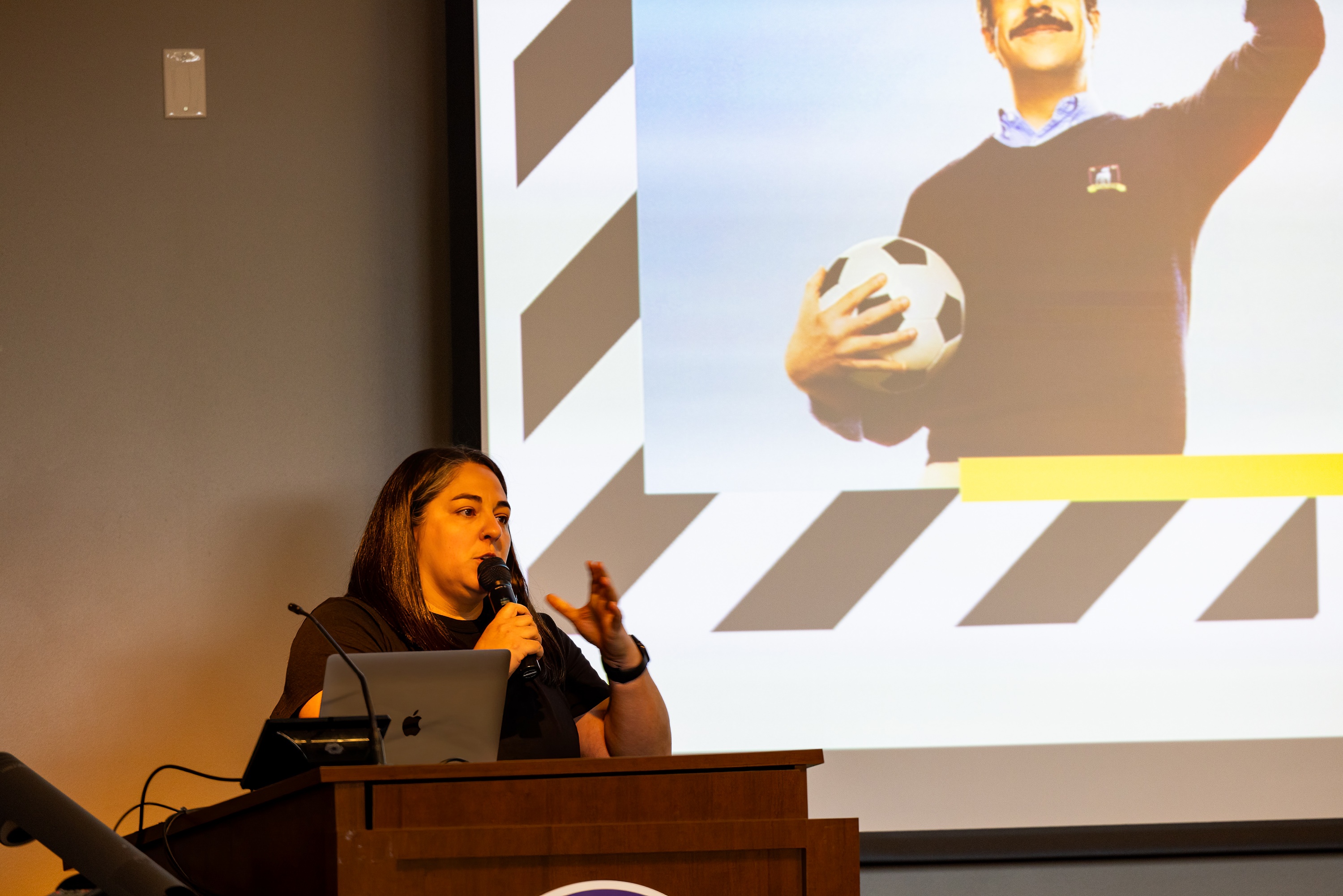 Stephanie Cushing speaking at the 2023 Carolina Code Conference