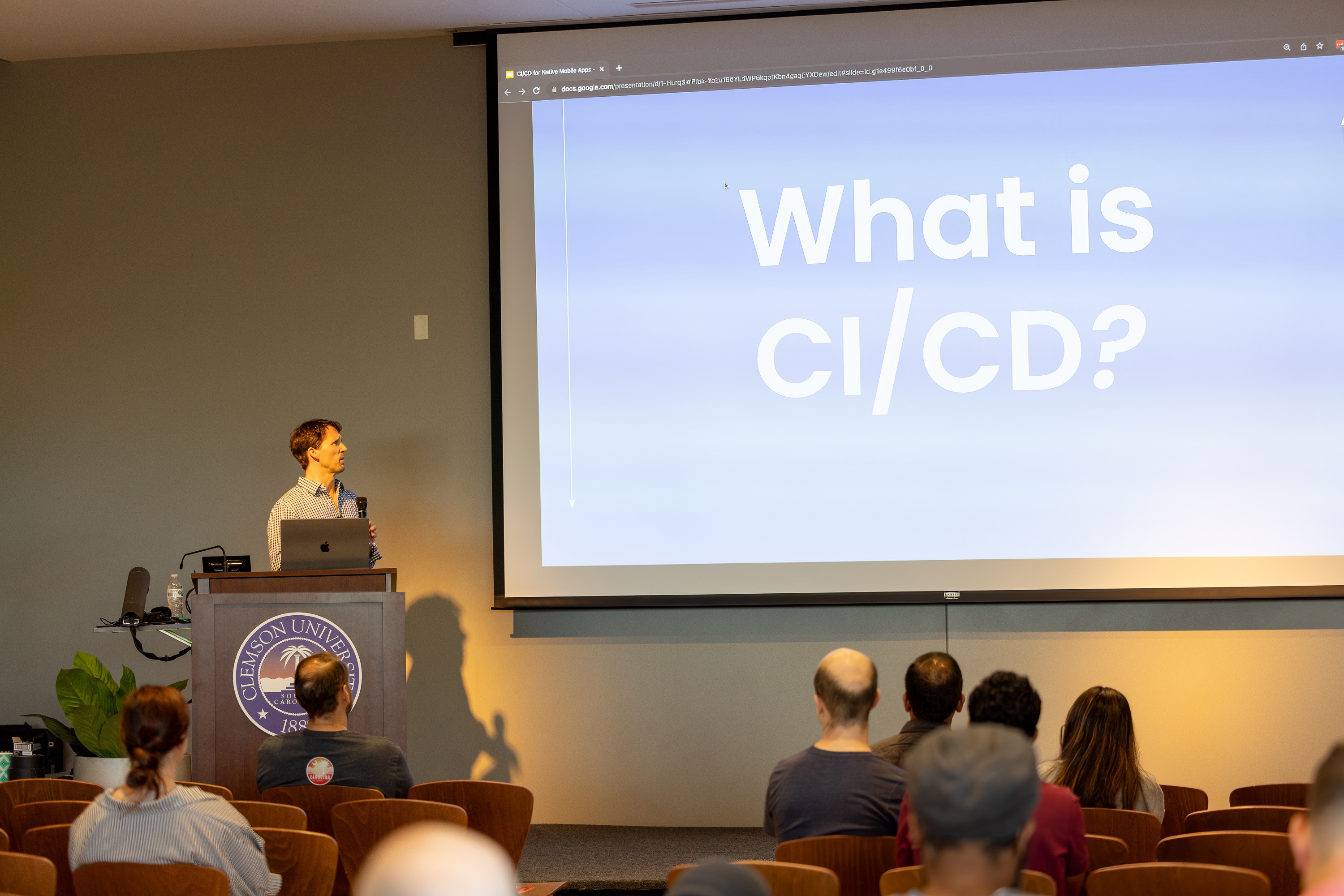 Todd Gower speaking at the 2023 Carolina Code Conference