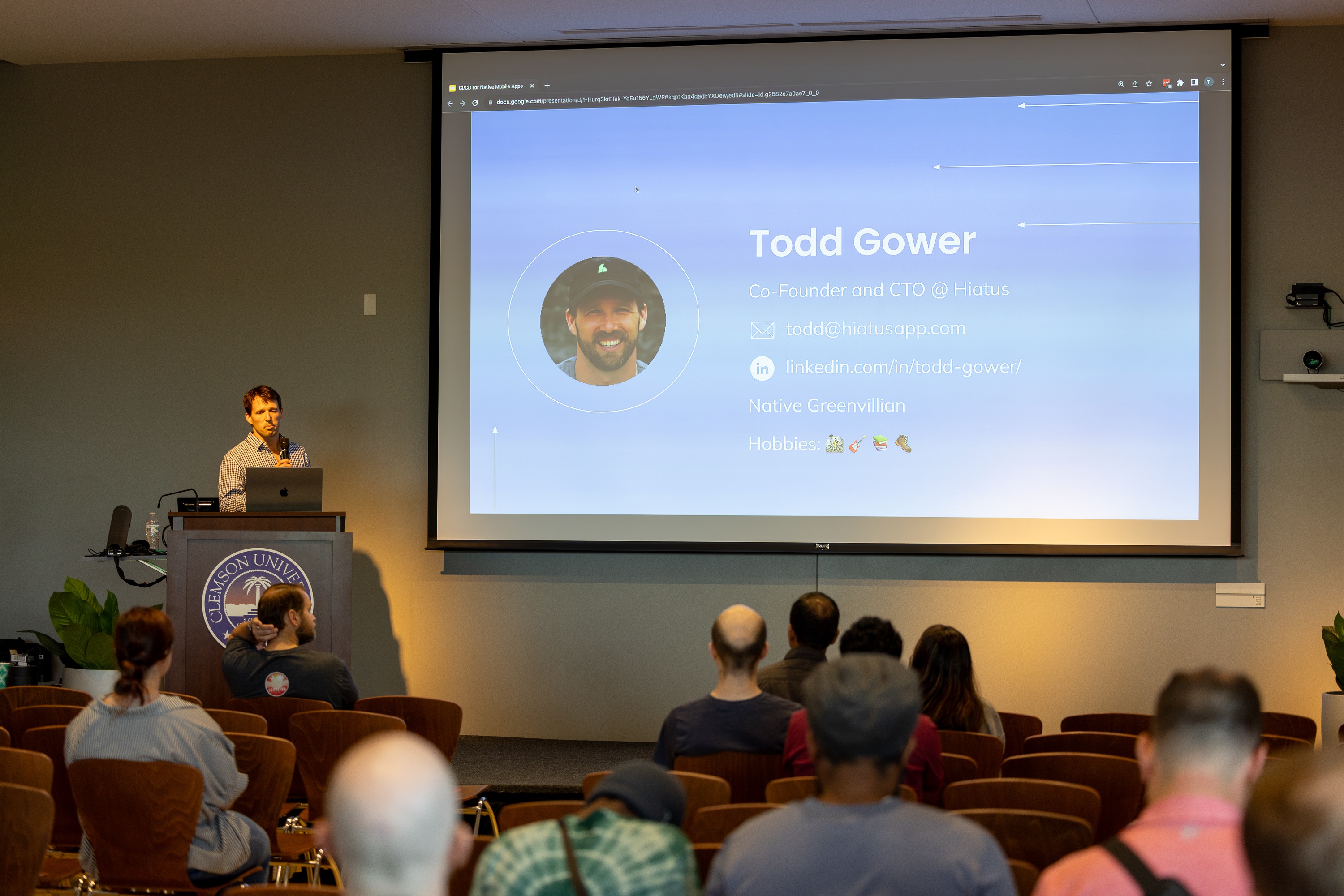 Todd Gower speaking at the 2023 Carolina Code Conference