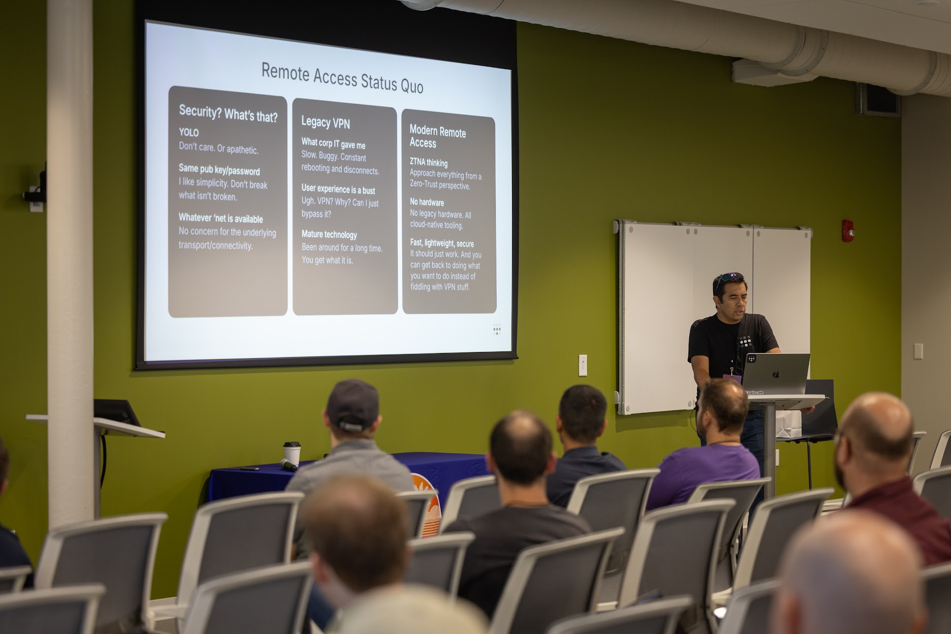 Allen Vailliencourt speaking at the 2024 Carolina Code Conference