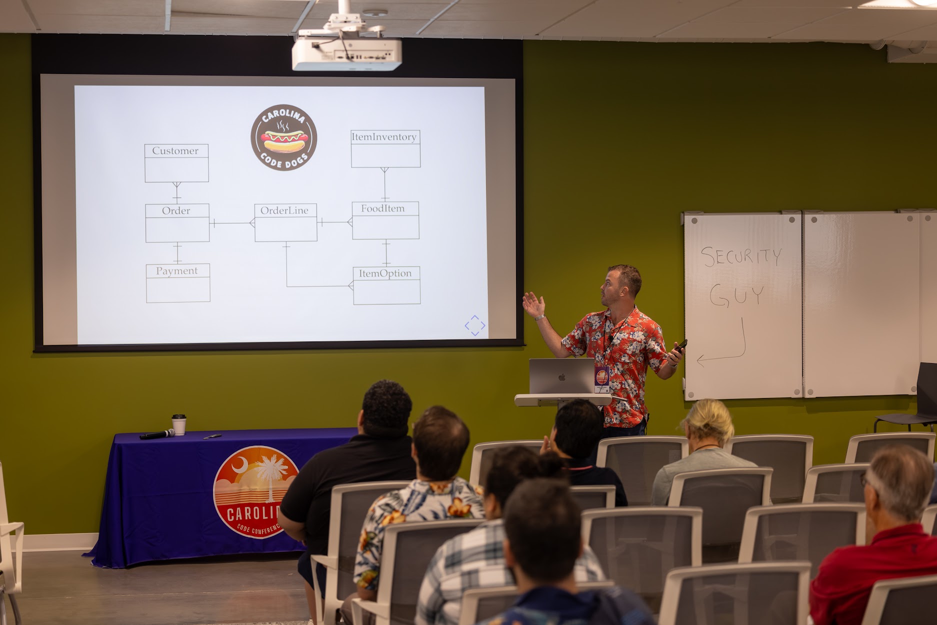 Andrew Thompson speaking at the 2024 Carolina Code Conference