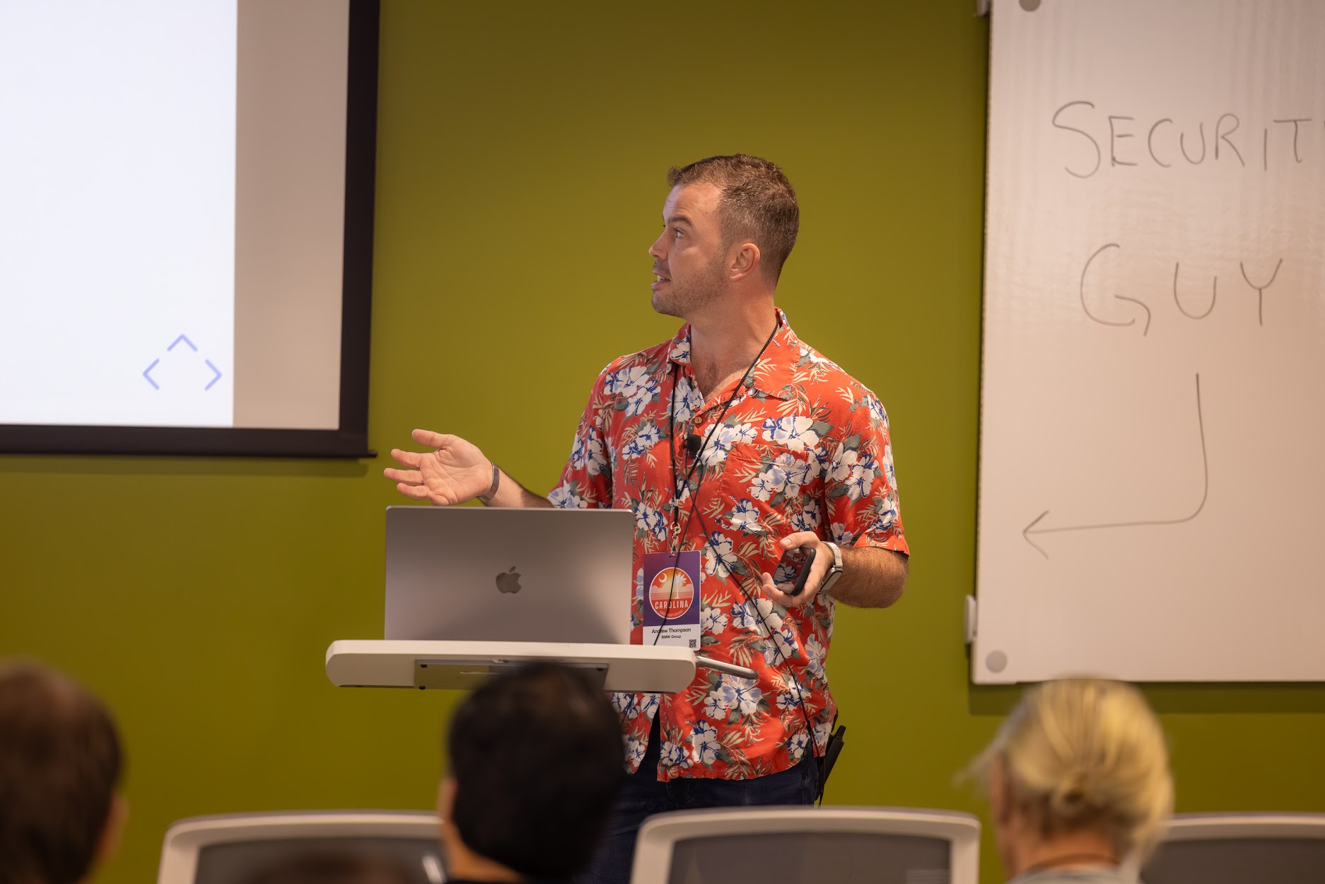 Andrew Thompson speaking at the 2024 Carolina Code Conference