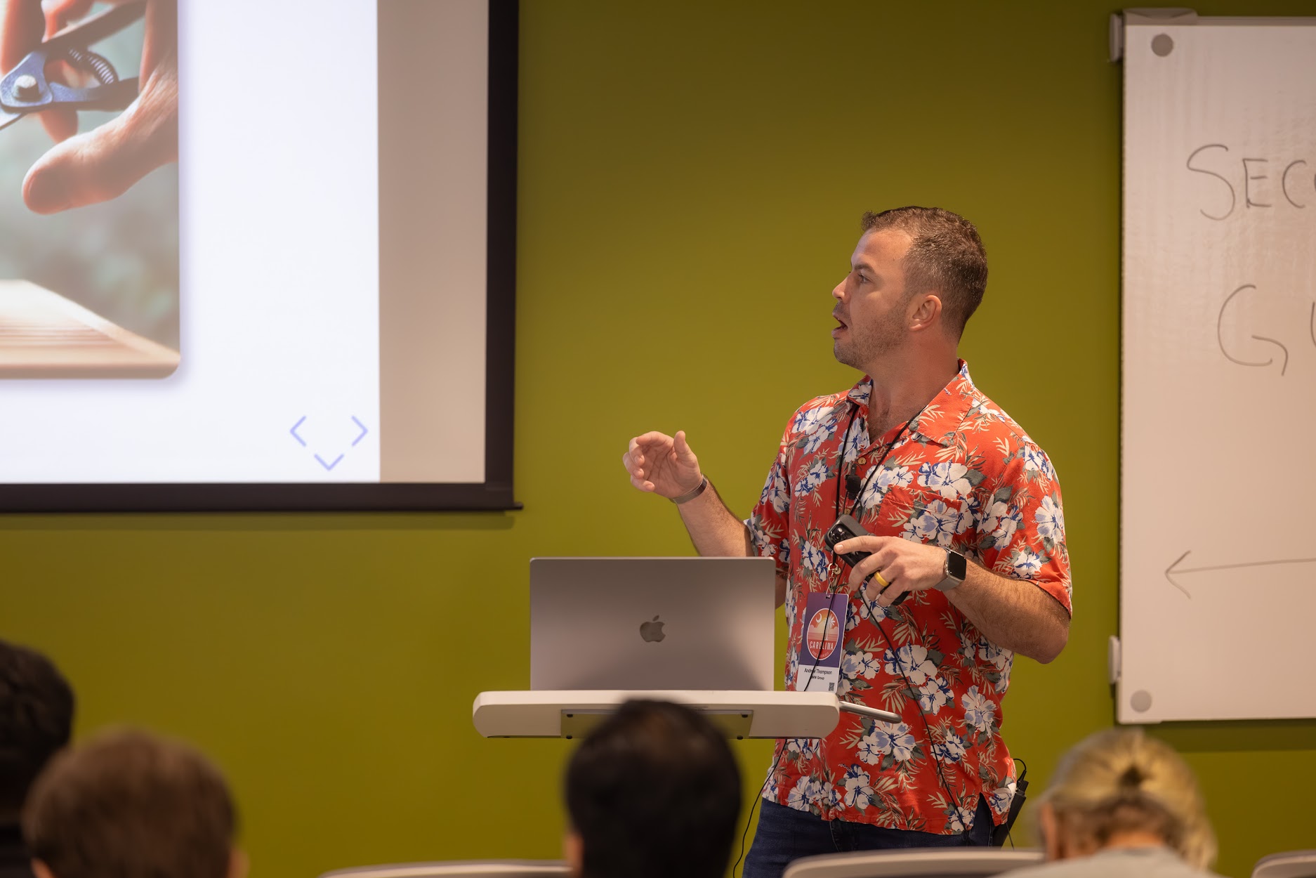Andrew Thompson speaking at the 2024 Carolina Code Conference