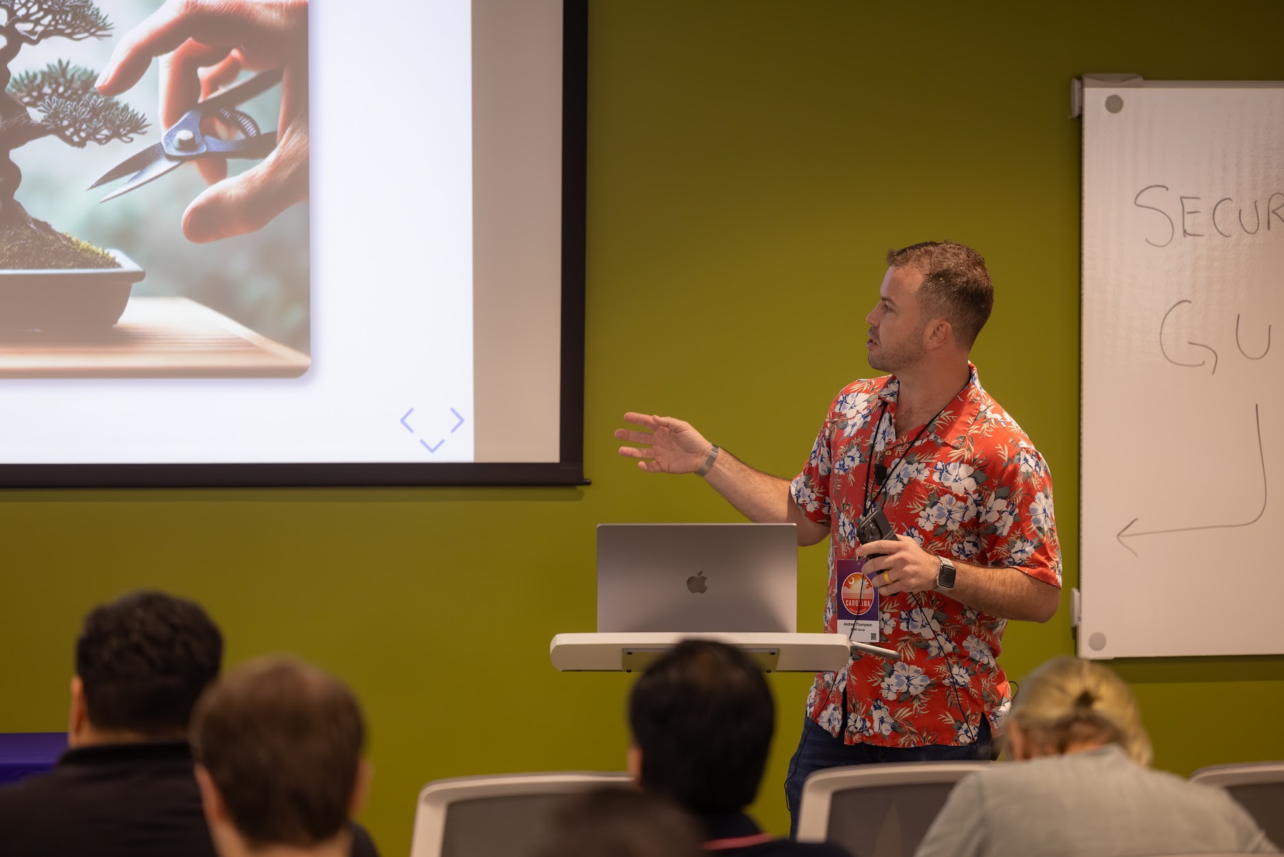 Andrew Thompson speaking at the 2024 Carolina Code Conference