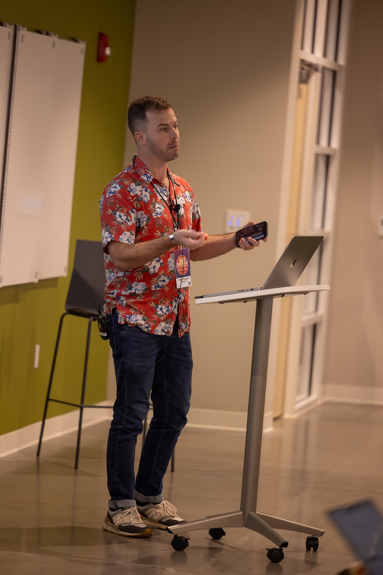 Andrew Thompson speaking at the 2024 Carolina Code Conference