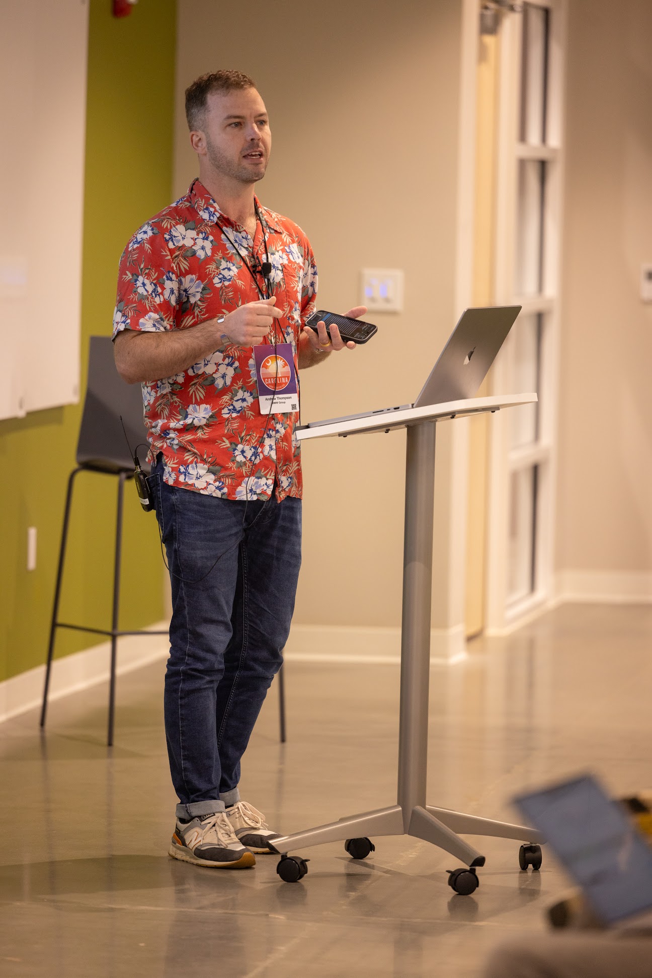 Andrew Thompson speaking at the 2024 Carolina Code Conference