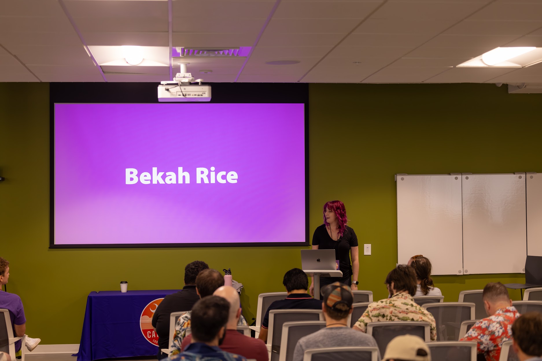 Bekah Rice speaking at the 2024 Carolina Code Conference