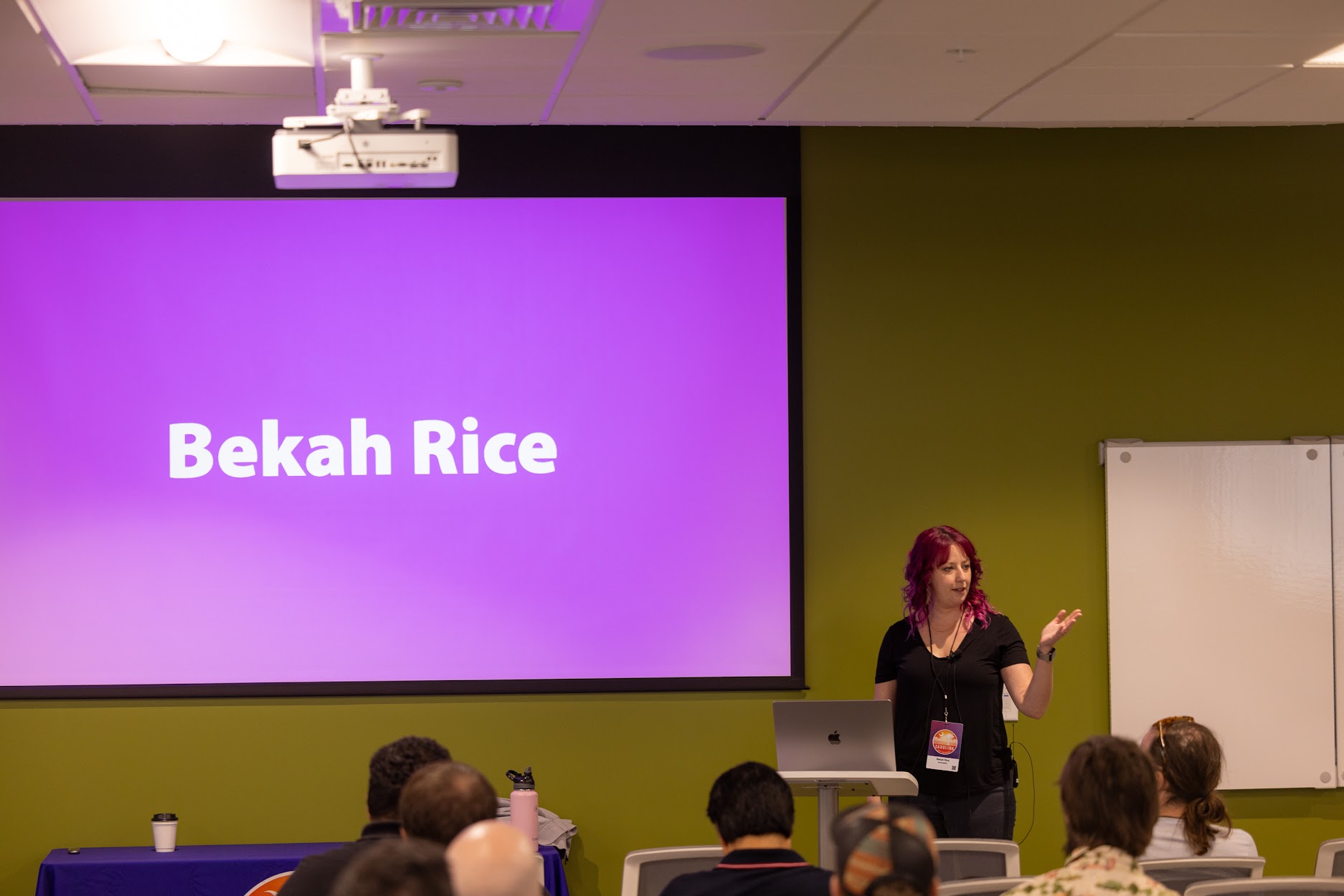 Bekah Rice speaking at the 2024 Carolina Code Conference