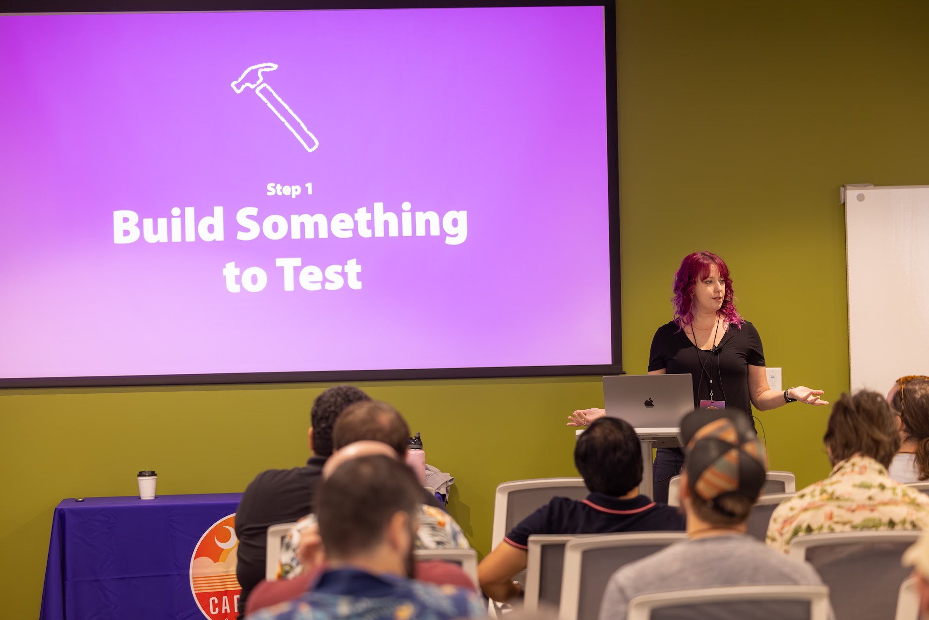 Bekah Rice speaking at the 2024 Carolina Code Conference