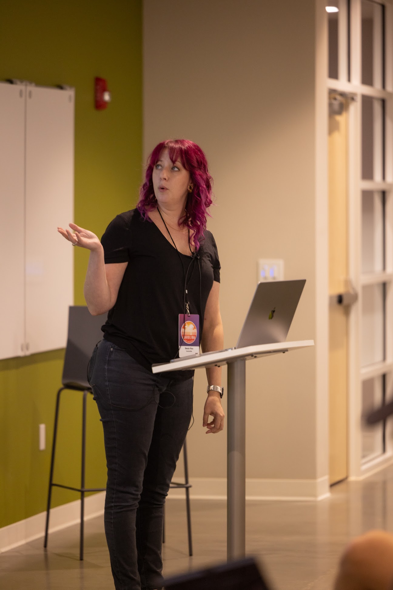 Bekah Rice speaking at the 2024 Carolina Code Conference