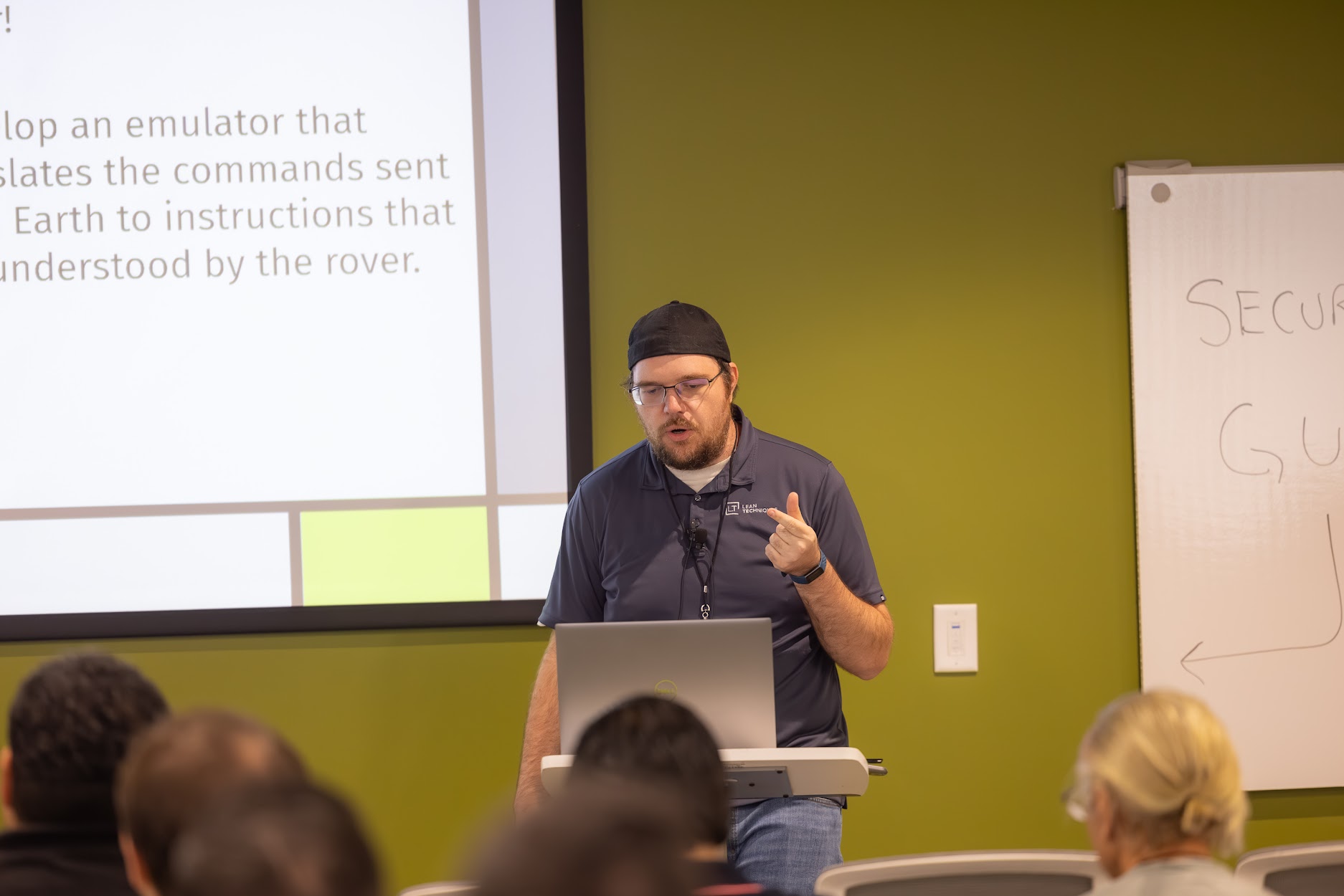 Cameron Presley speaking at the 2024 Carolina Code Conference