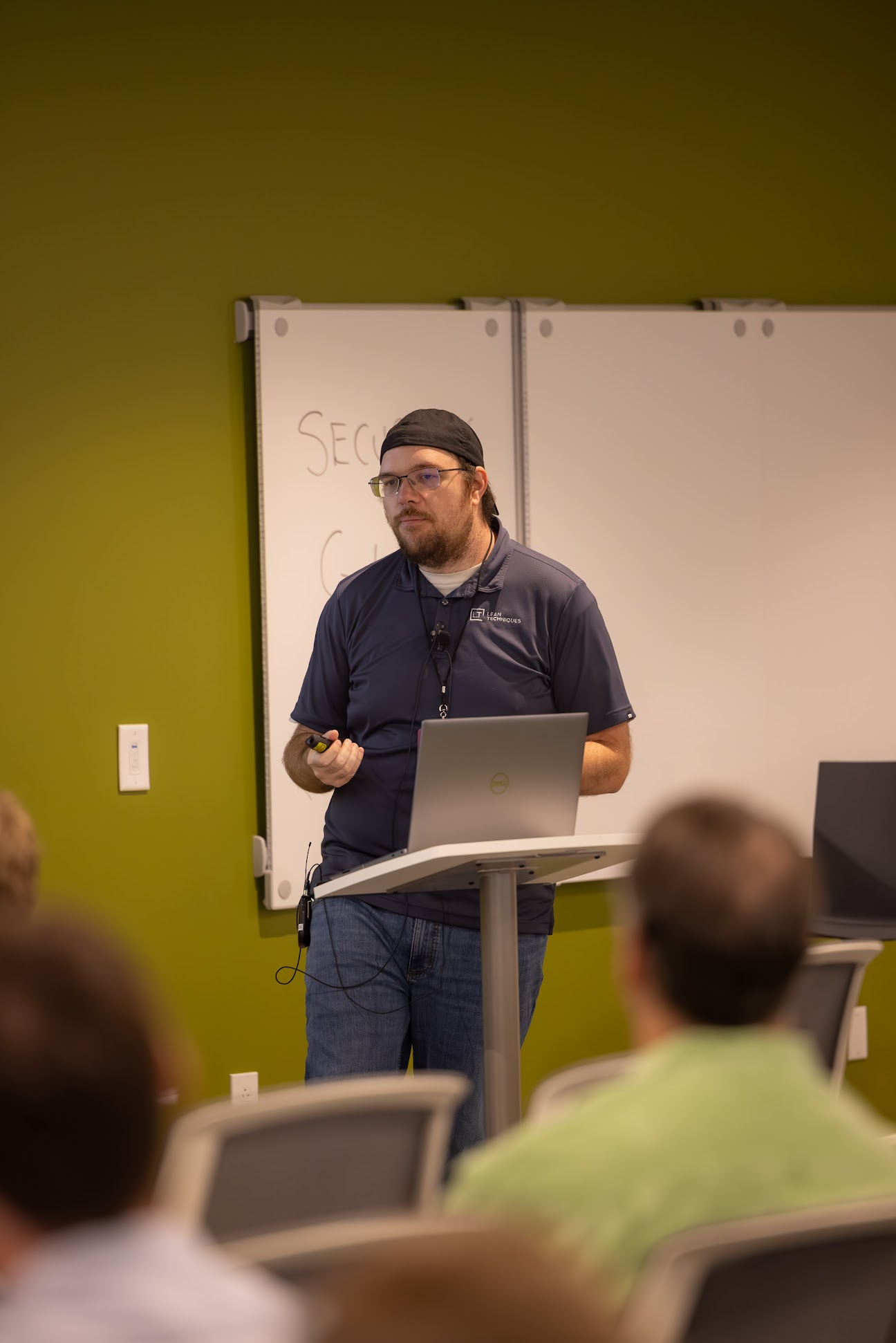 Cameron Presley speaking at the 2024 Carolina Code Conference