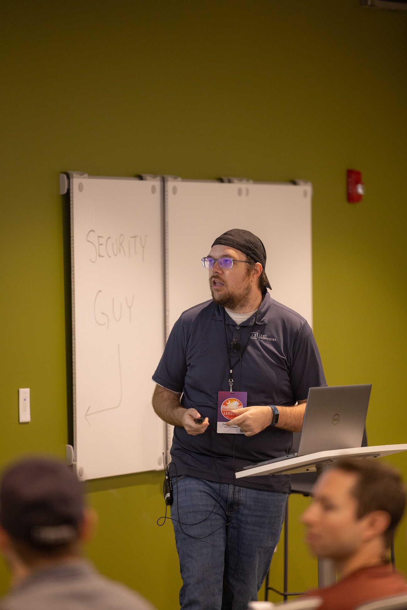 Cameron Presley speaking at the 2024 Carolina Code Conference