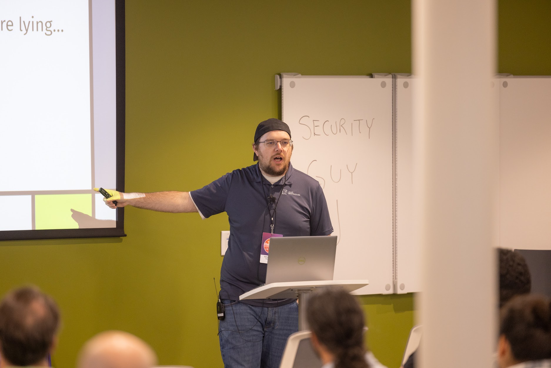 Cameron Presley speaking at the 2024 Carolina Code Conference
