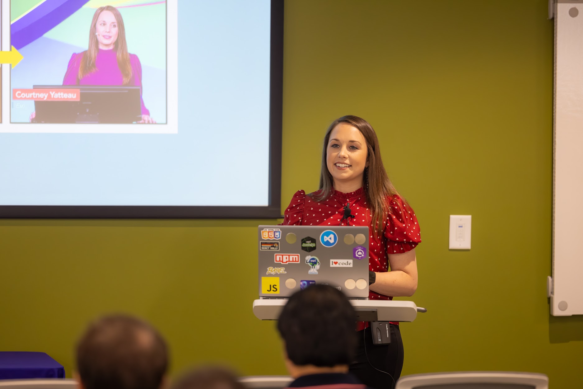 Courtney Yatteau speaking at the 2024 Carolina Code Conference