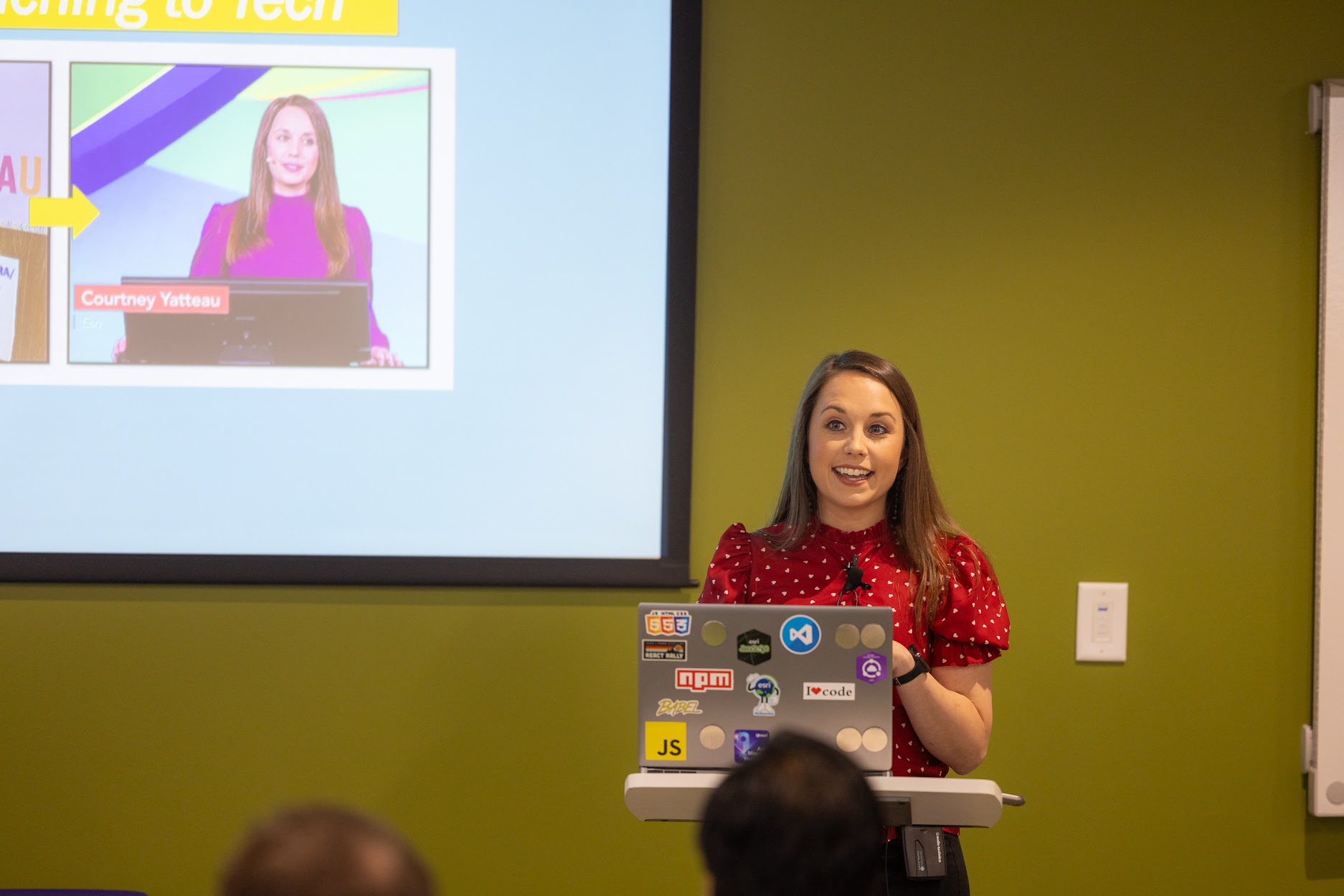 Courtney Yatteau speaking at the 2024 Carolina Code Conference
