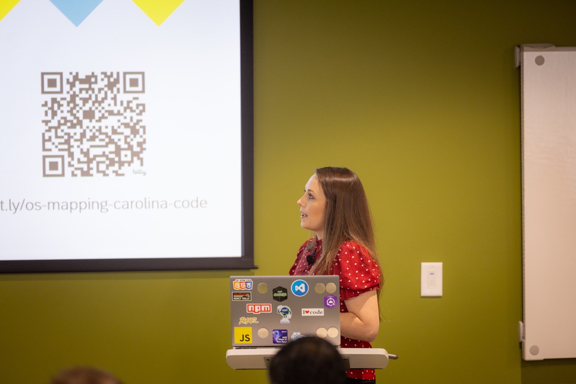 Courtney Yatteau speaking at the 2024 Carolina Code Conference