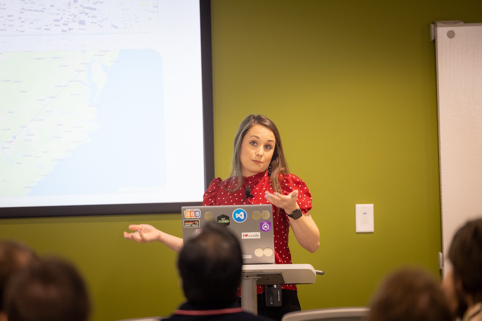 Courtney Yatteau speaking at the 2024 Carolina Code Conference