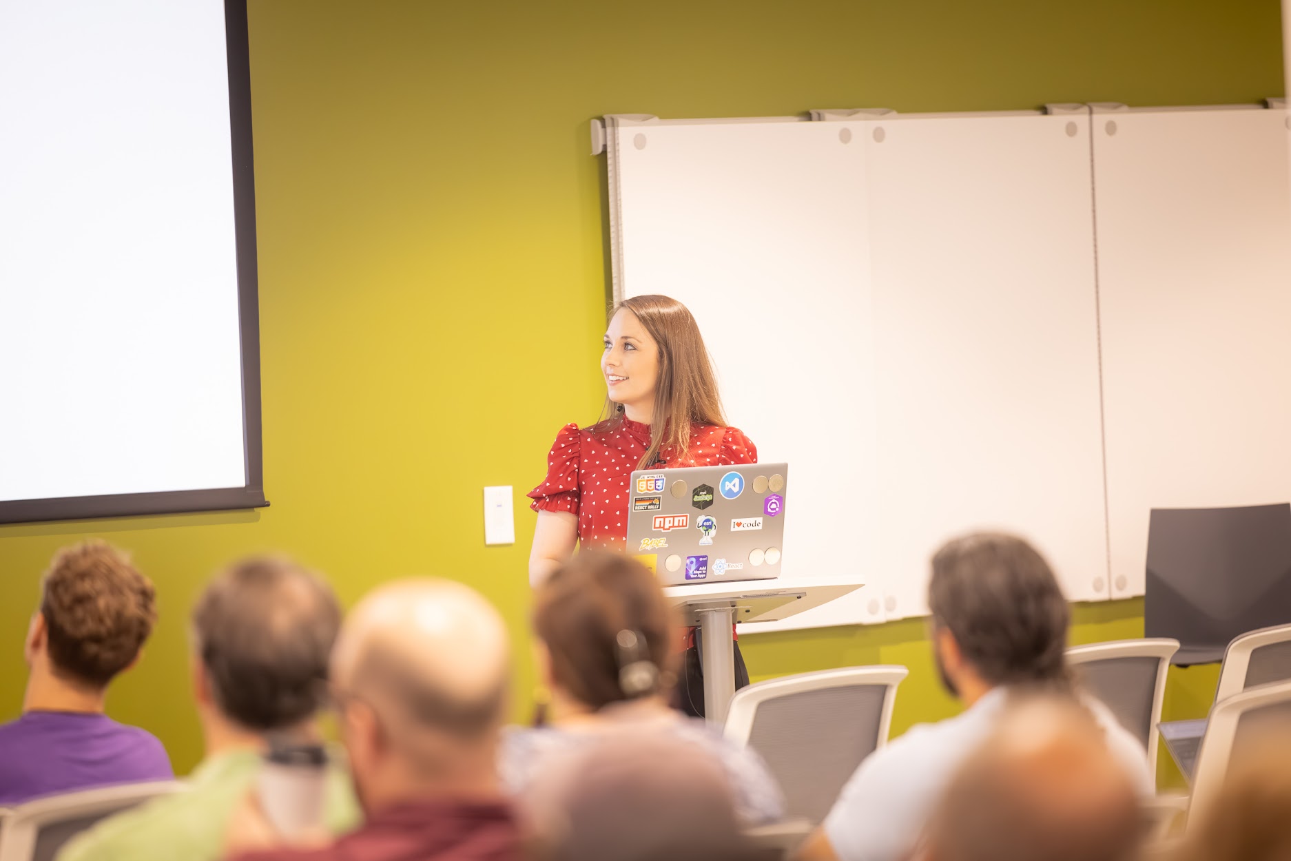 Courtney Yatteau speaking at the 2024 Carolina Code Conference