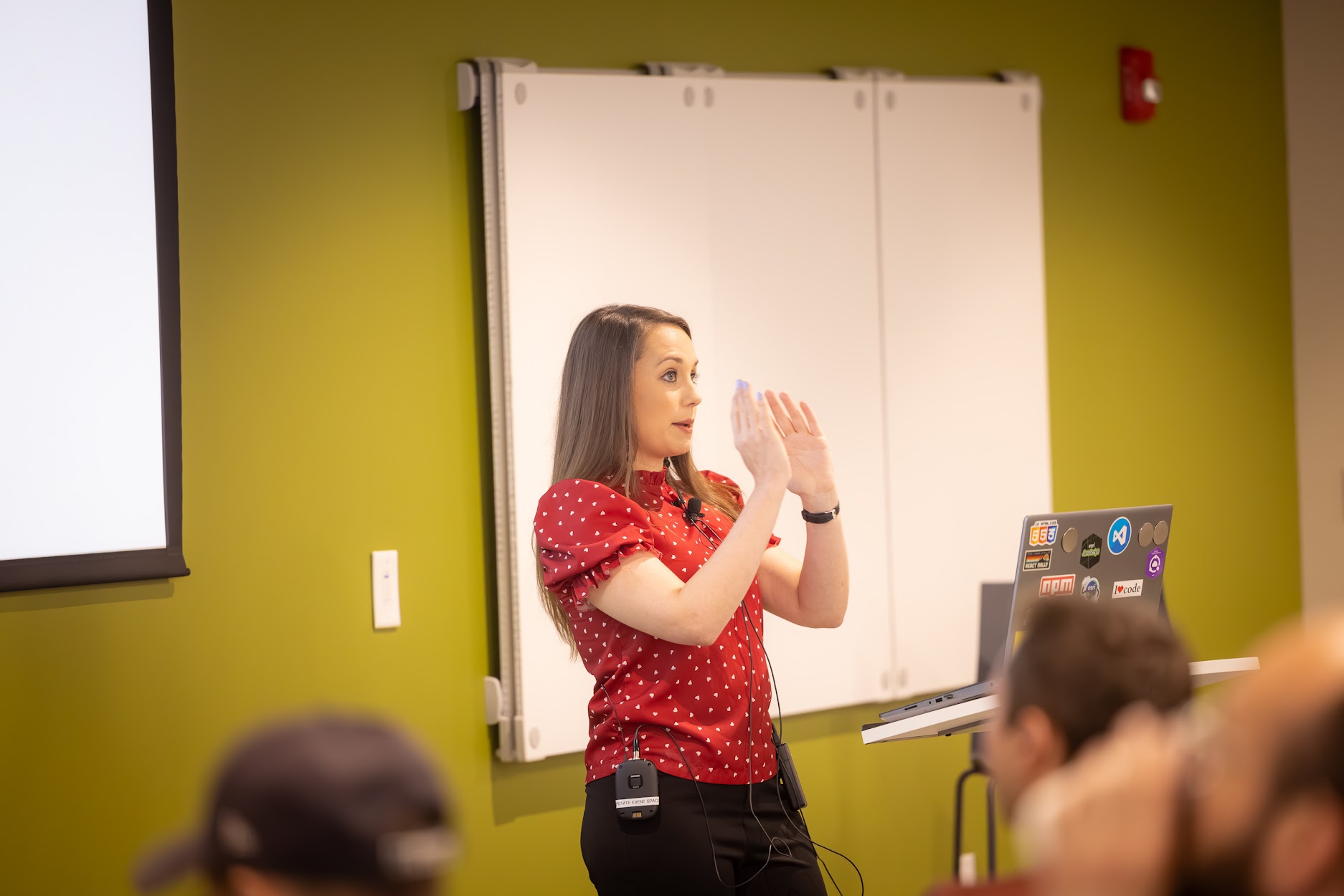 Courtney Yatteau speaking at the 2024 Carolina Code Conference
