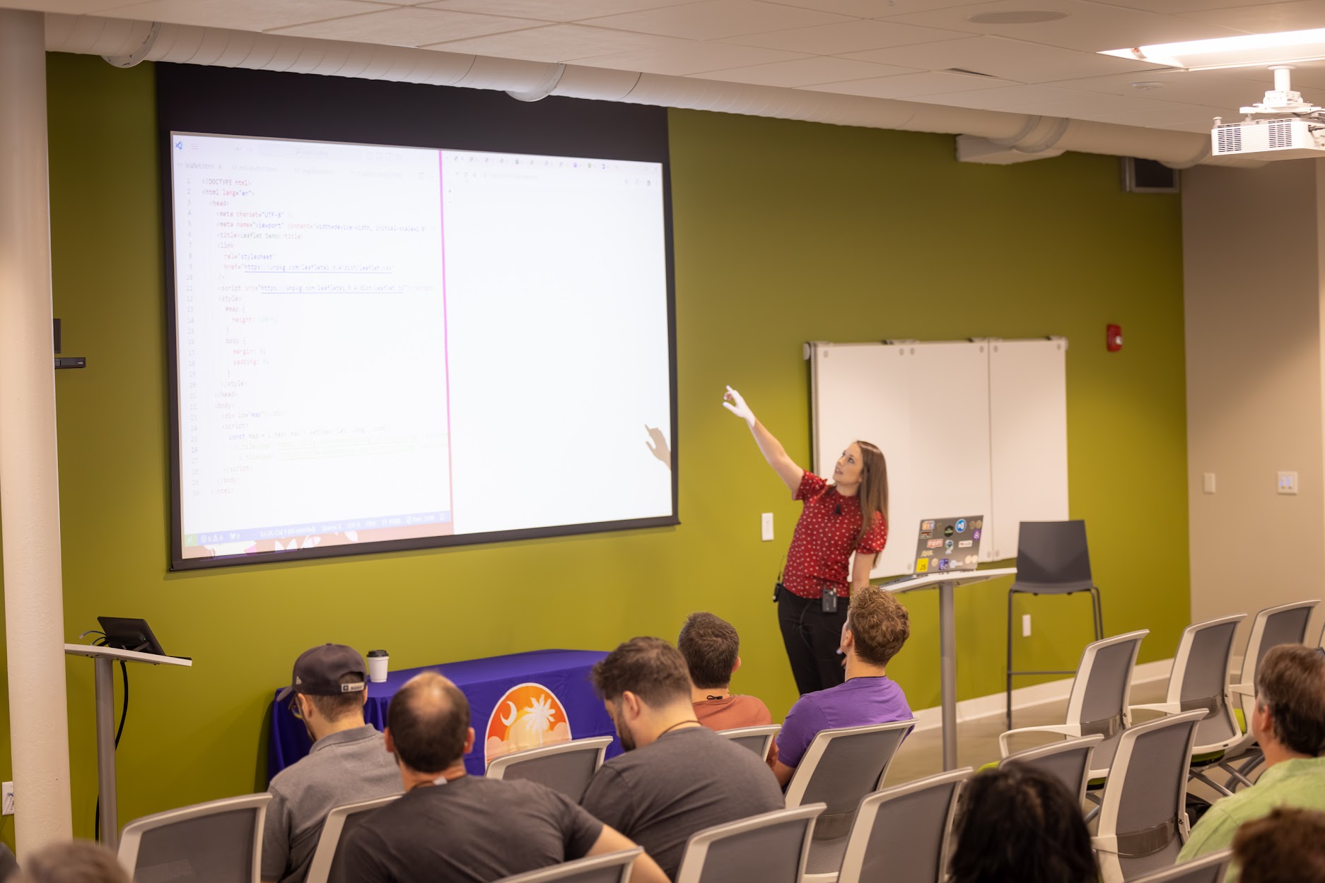 Courtney Yatteau speaking at the 2024 Carolina Code Conference