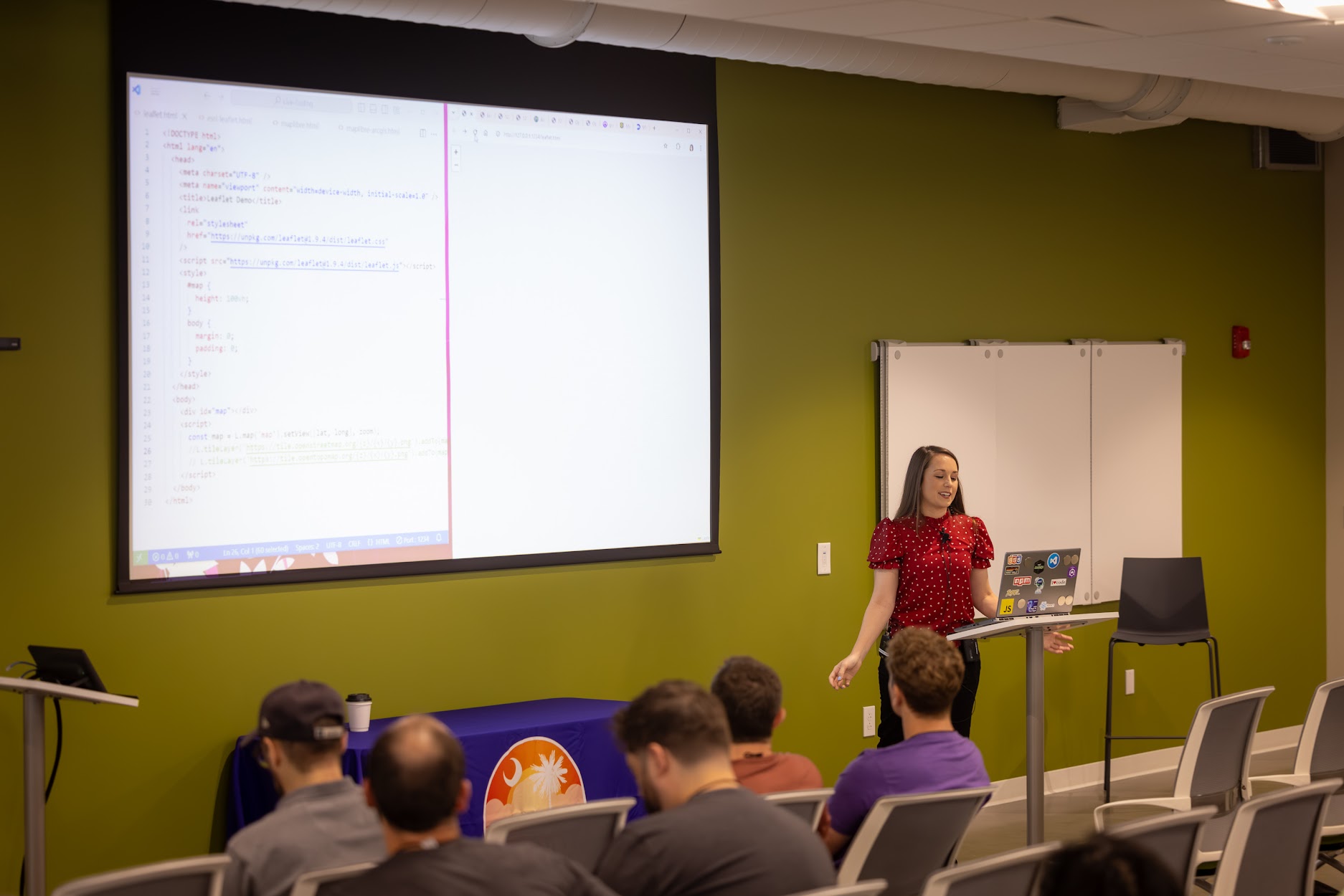 Courtney Yatteau speaking at the 2024 Carolina Code Conference