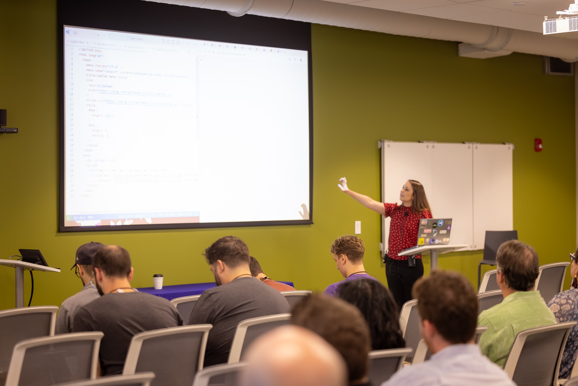 Courtney Yatteau speaking at the 2024 Carolina Code Conference