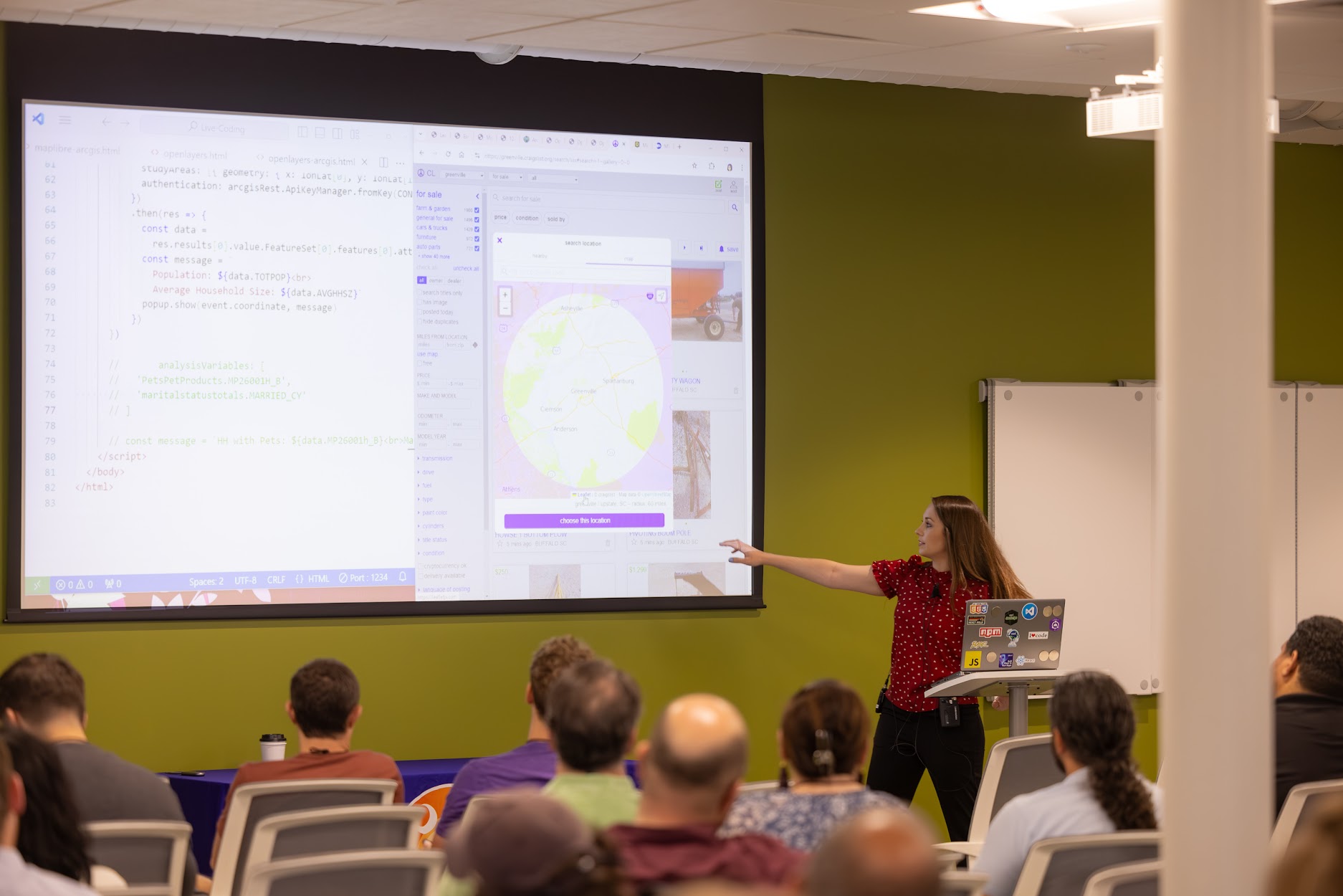 Courtney Yatteau speaking at the 2024 Carolina Code Conference
