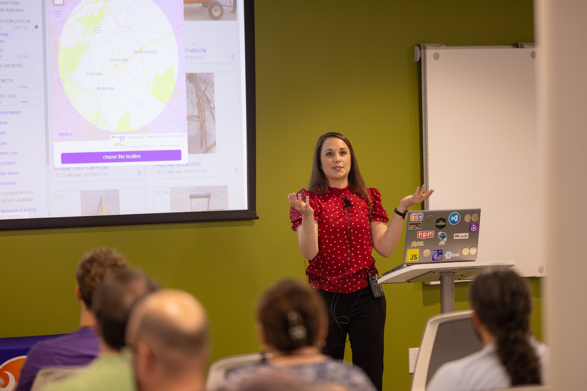 Courtney Yatteau speaking at the 2024 Carolina Code Conference