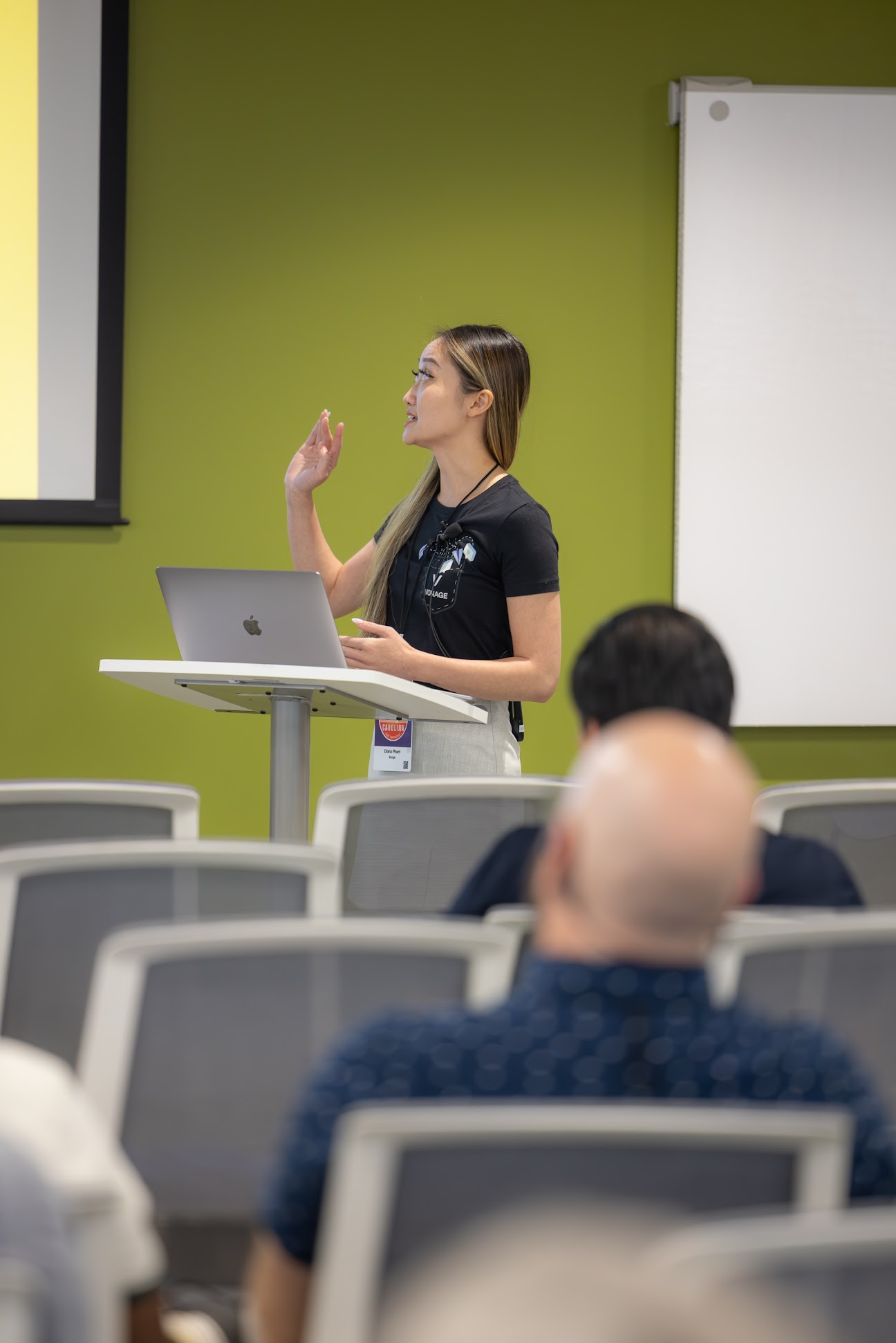 Diana Pham speaking at the 2024 Carolina Code Conference
