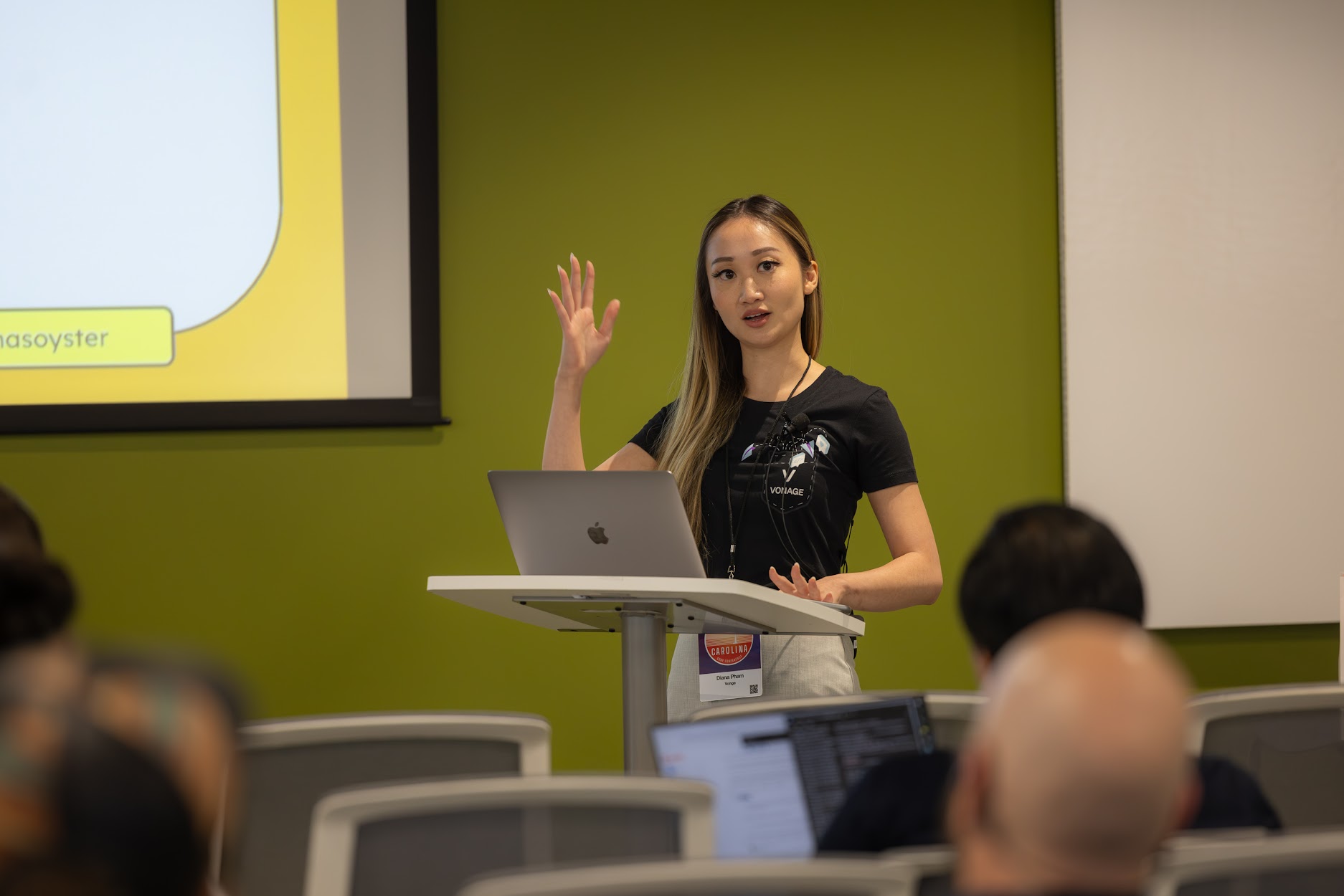 Diana Pham speaking at the 2024 Carolina Code Conference